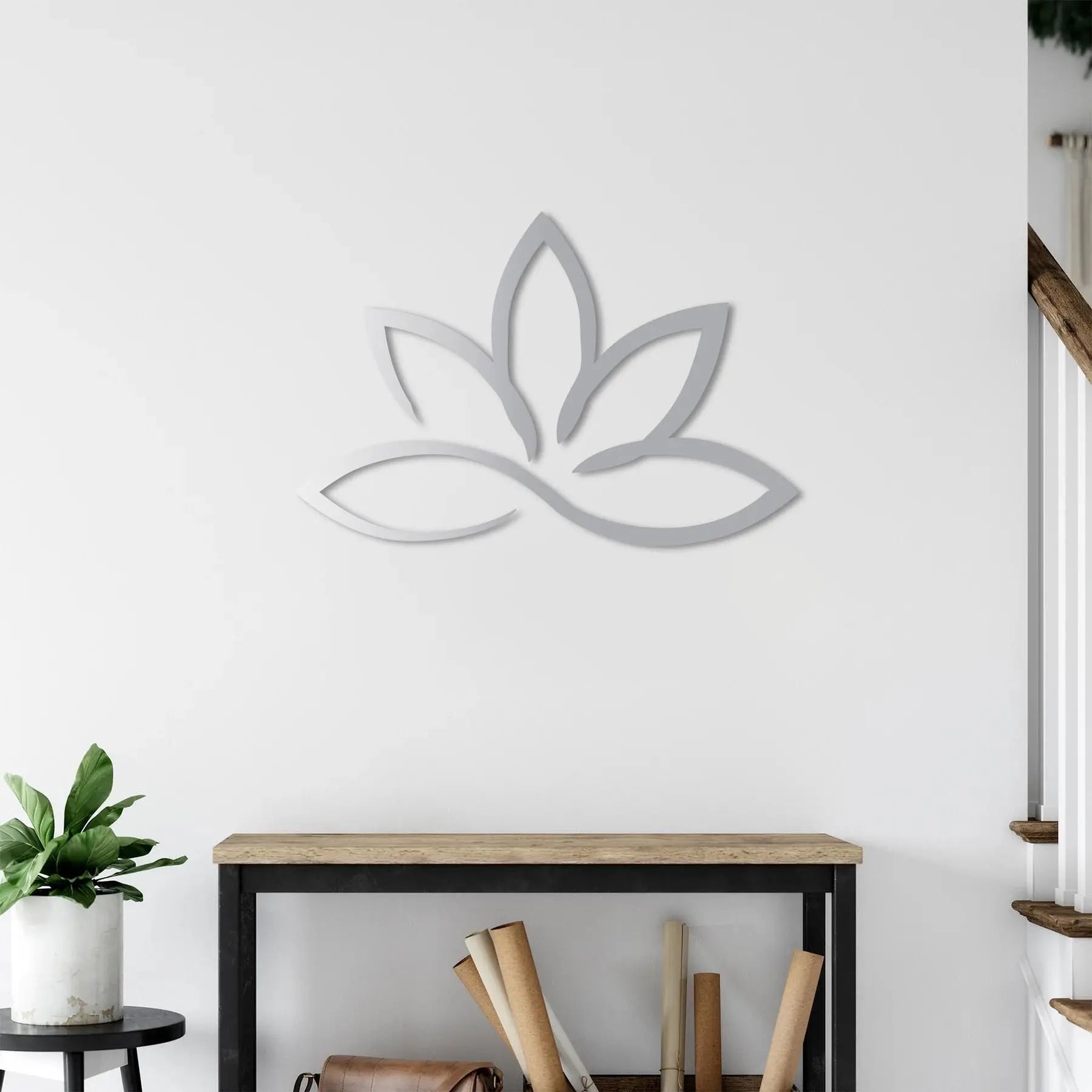 Zen Lotus Metal Duvar Dekoru Laser Artique