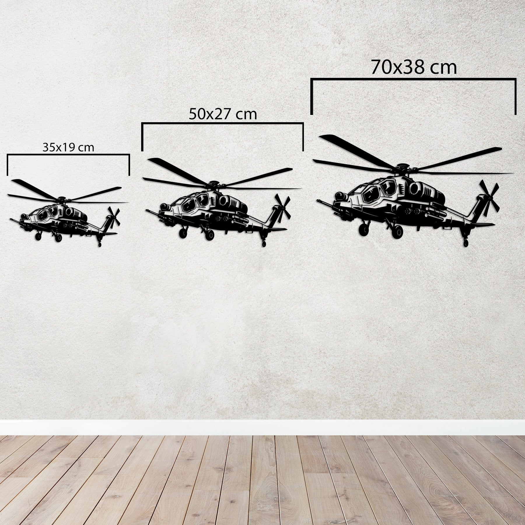 T129 ATAK – Taarruz Helikopteri Metal Duvar Dekoru