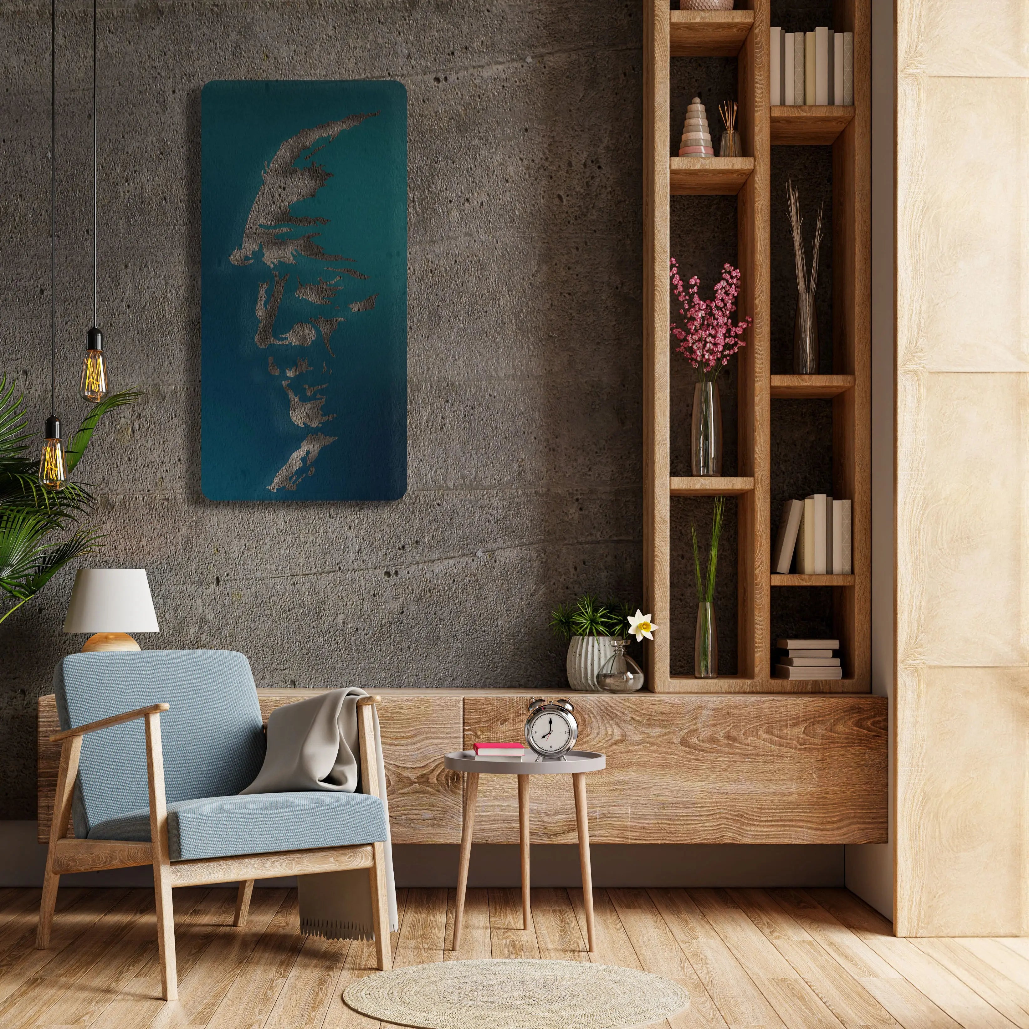 Atatürk'ün Portresi Metal Duvar Dekoru Laser Artique