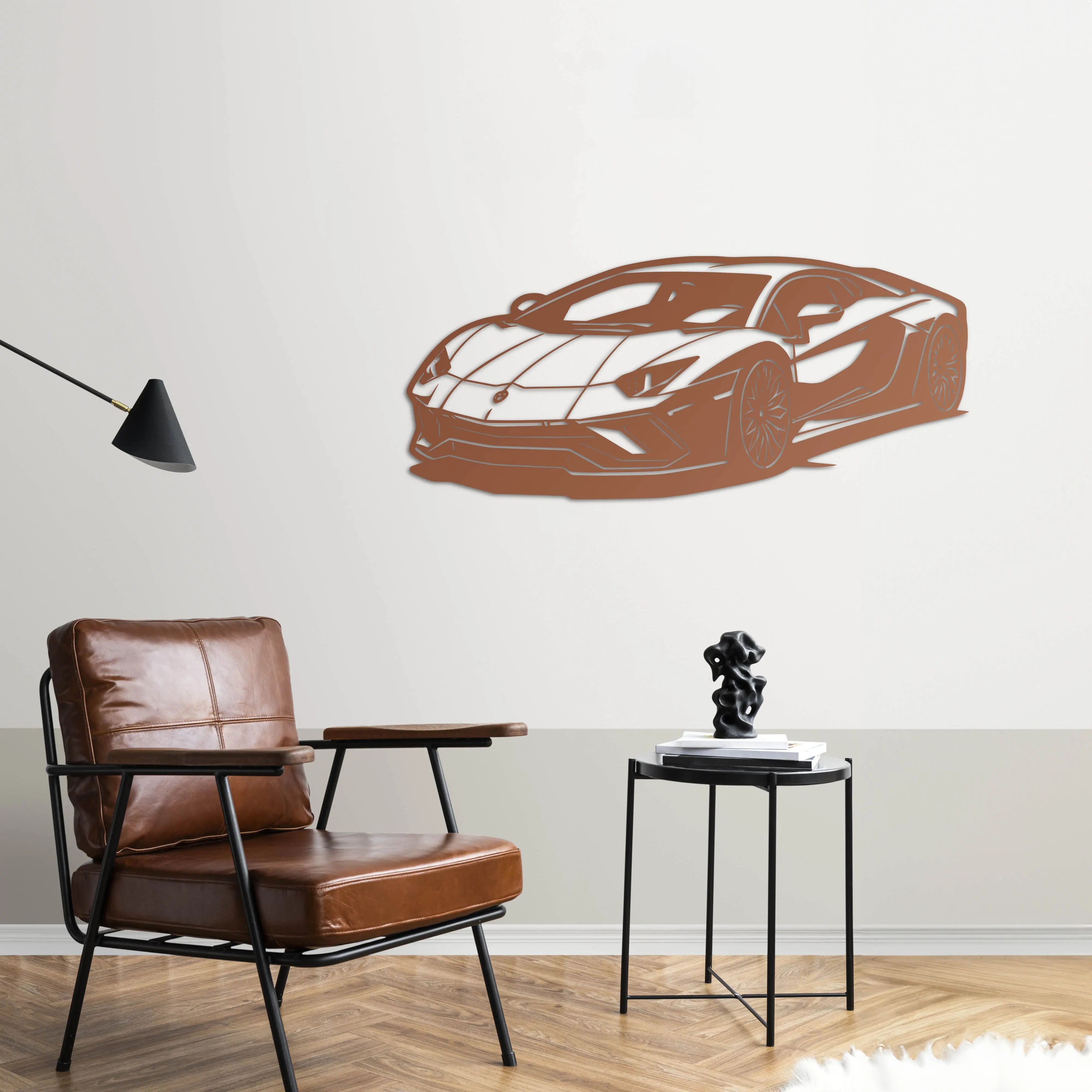 Lamborghini Aventador – Araba Metal Duvar Dekoru Laser Artique