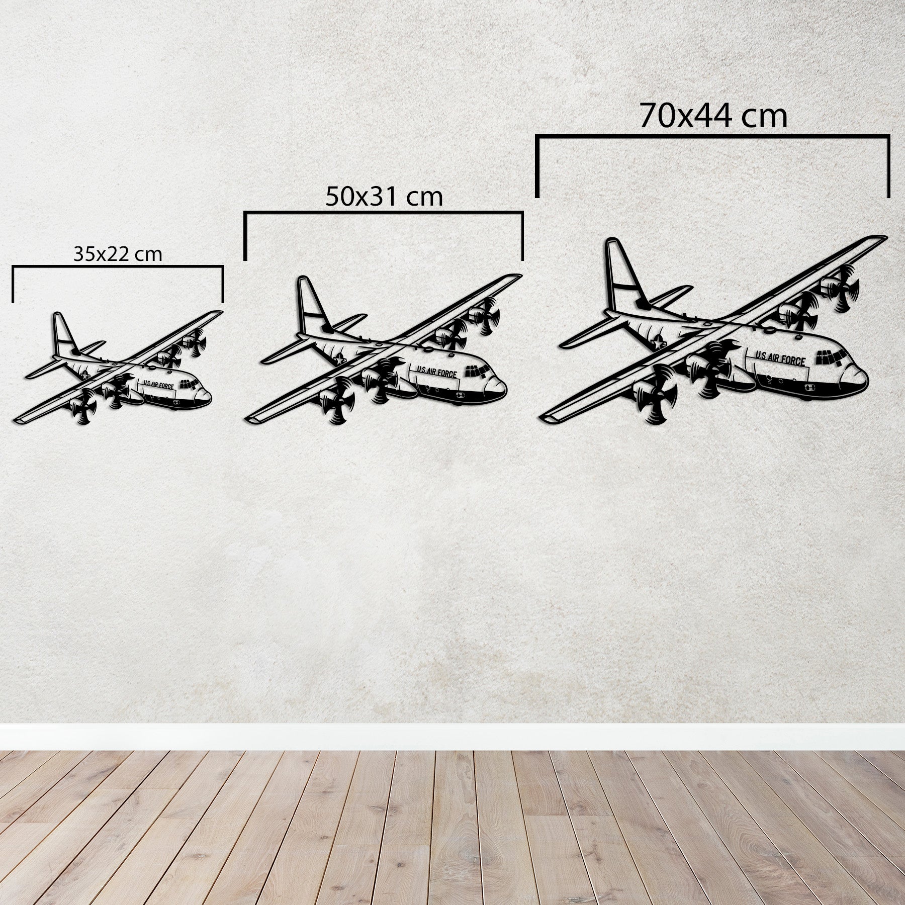 C-130 Hercules – Kargo Uçağı Metal Duvar Dekoru