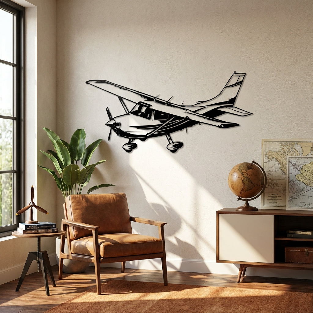 Cessna T182T Skylane – Uçak Metal Duvar Dekoru