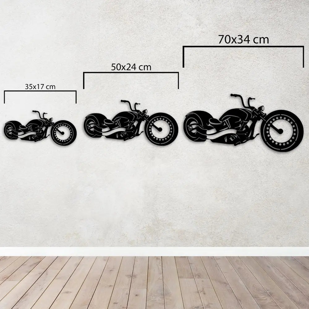 Özgür Ruh: Chopper Motosiklet Metal Duvar Dekoru Laser Artique