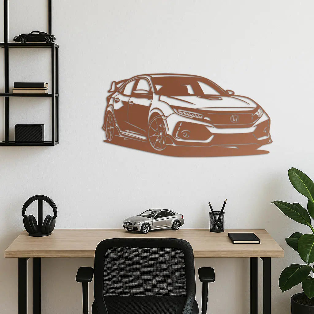 Honda Civic Type R – Araba Metal Duvar Dekoru Laser Artique