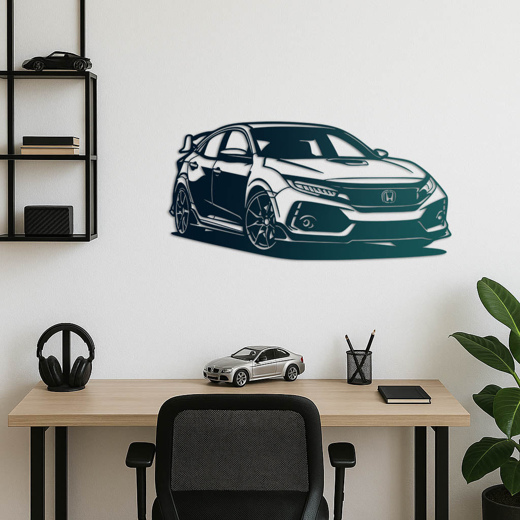 Honda Civic Type R – Araba Metal Duvar Dekoru