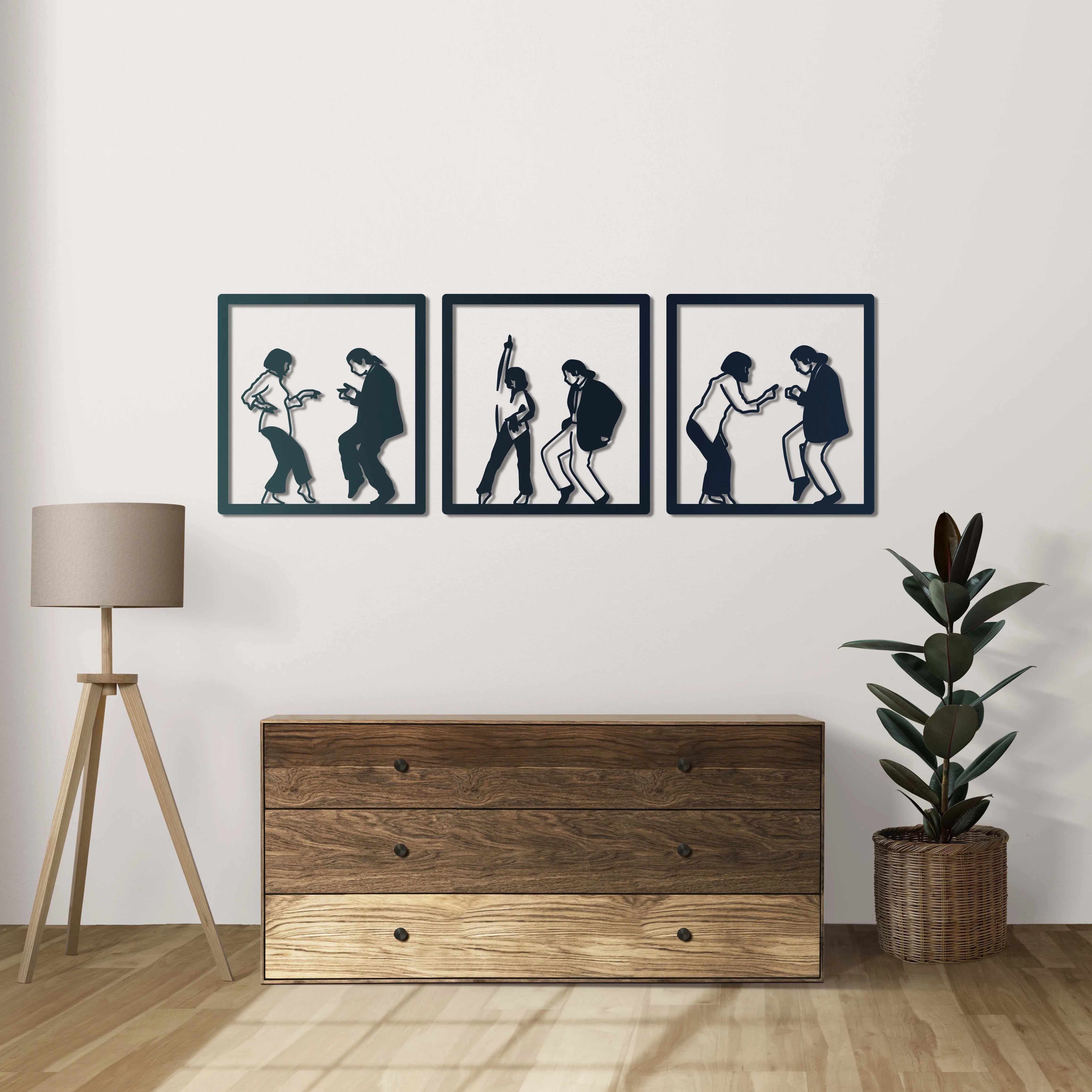 Kara Dans – Kült Kareler Serisi Metal Duvar Dekoru Laser Artique