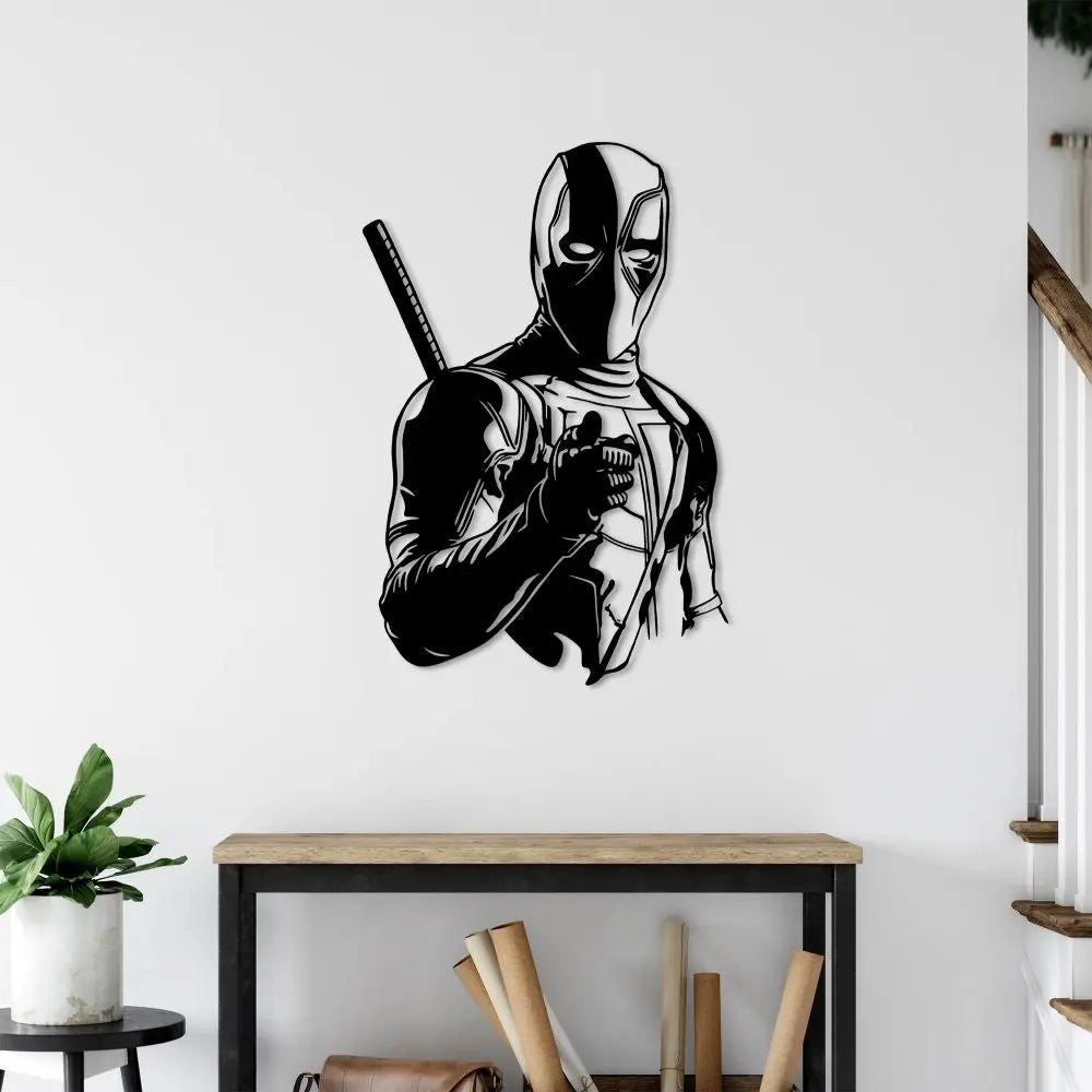 Deadpool Metal Duvar Dekoru Laser Artique