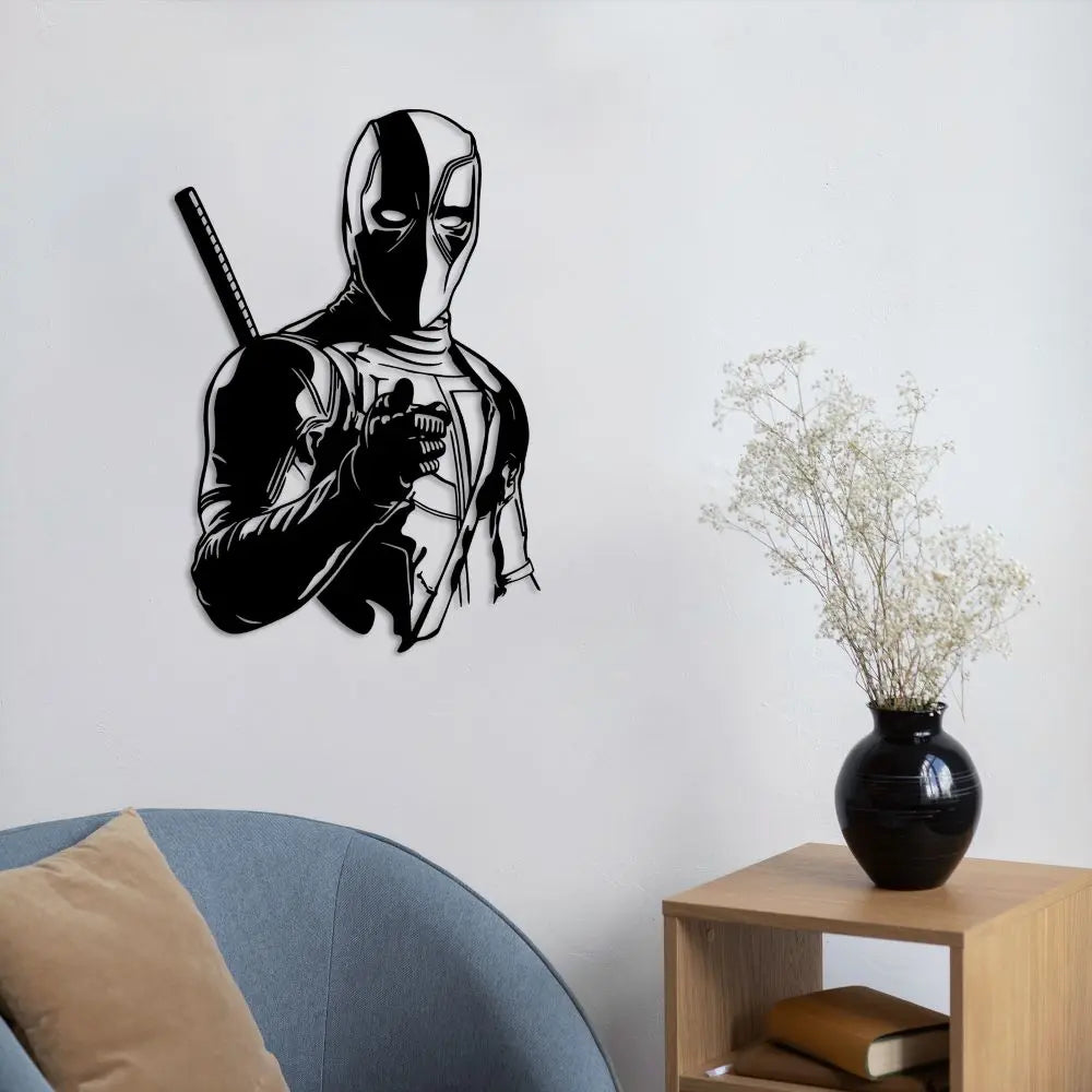 Deadpool Metal Duvar Dekoru Laser Artique