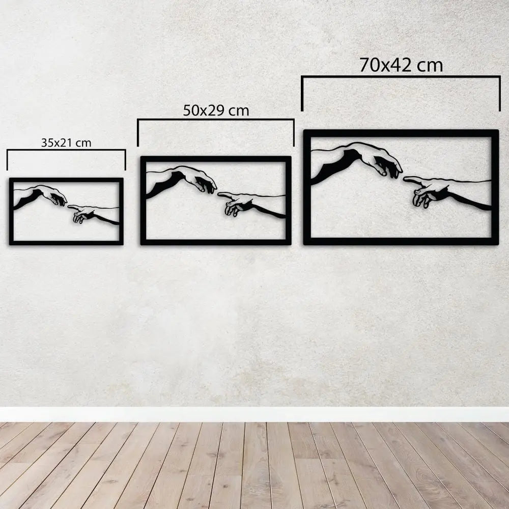 Yaradılış Dokunuşu Metal Duvar Dekoru Laser Artique