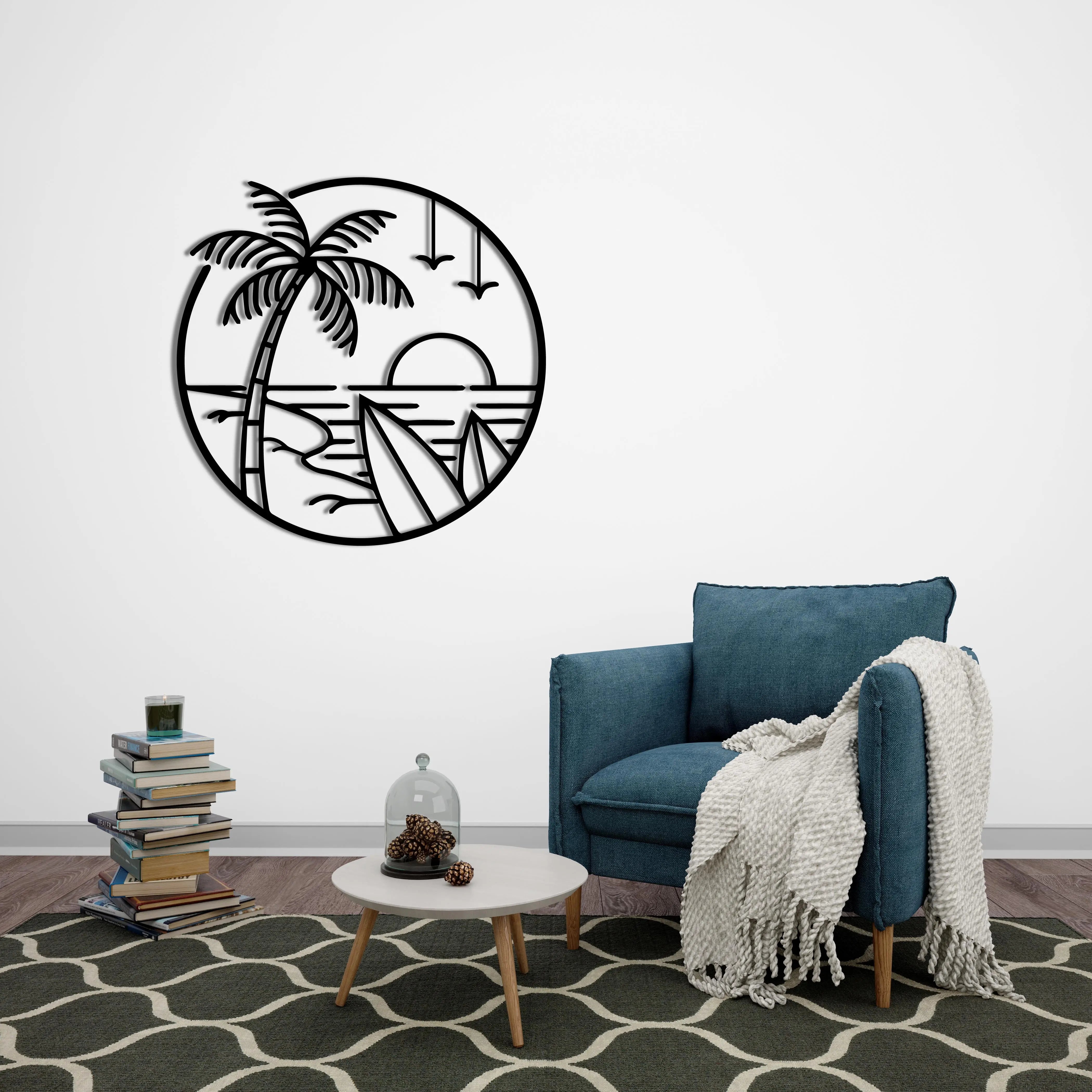 Tropik Huzur – Metal Duvar Dekoru Laser Artique