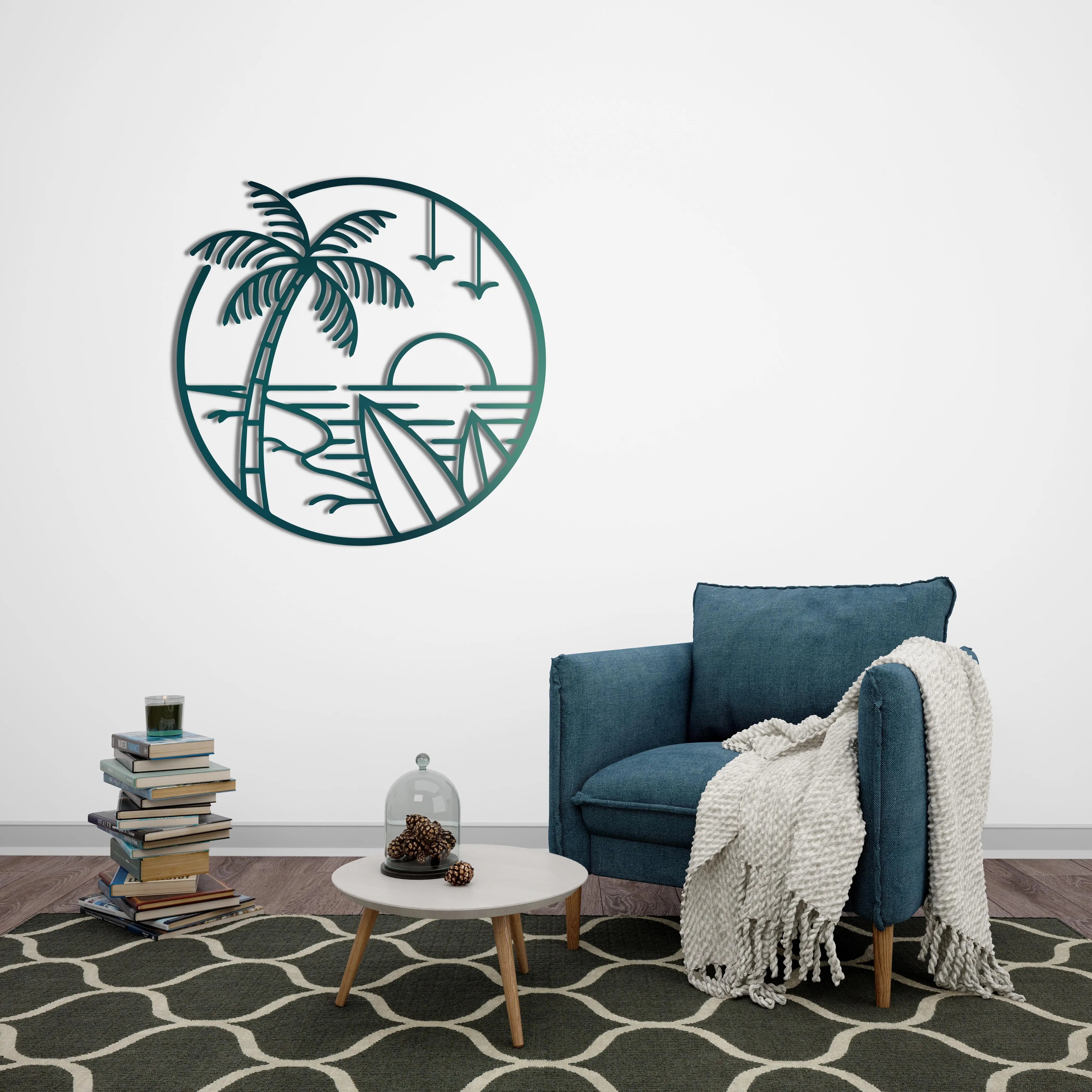 Tropik Huzur – Metal Duvar Dekoru Laser Artique