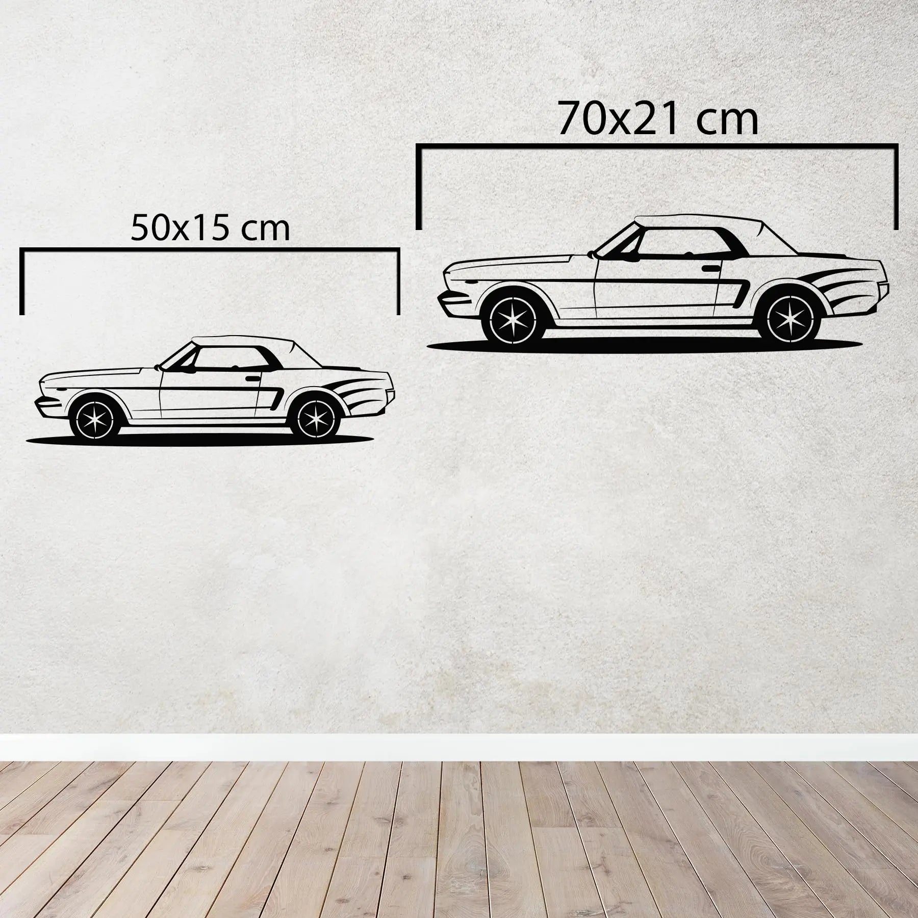 Klasik Mustang – Araba Metal Duvar Dekoru Laser Artique