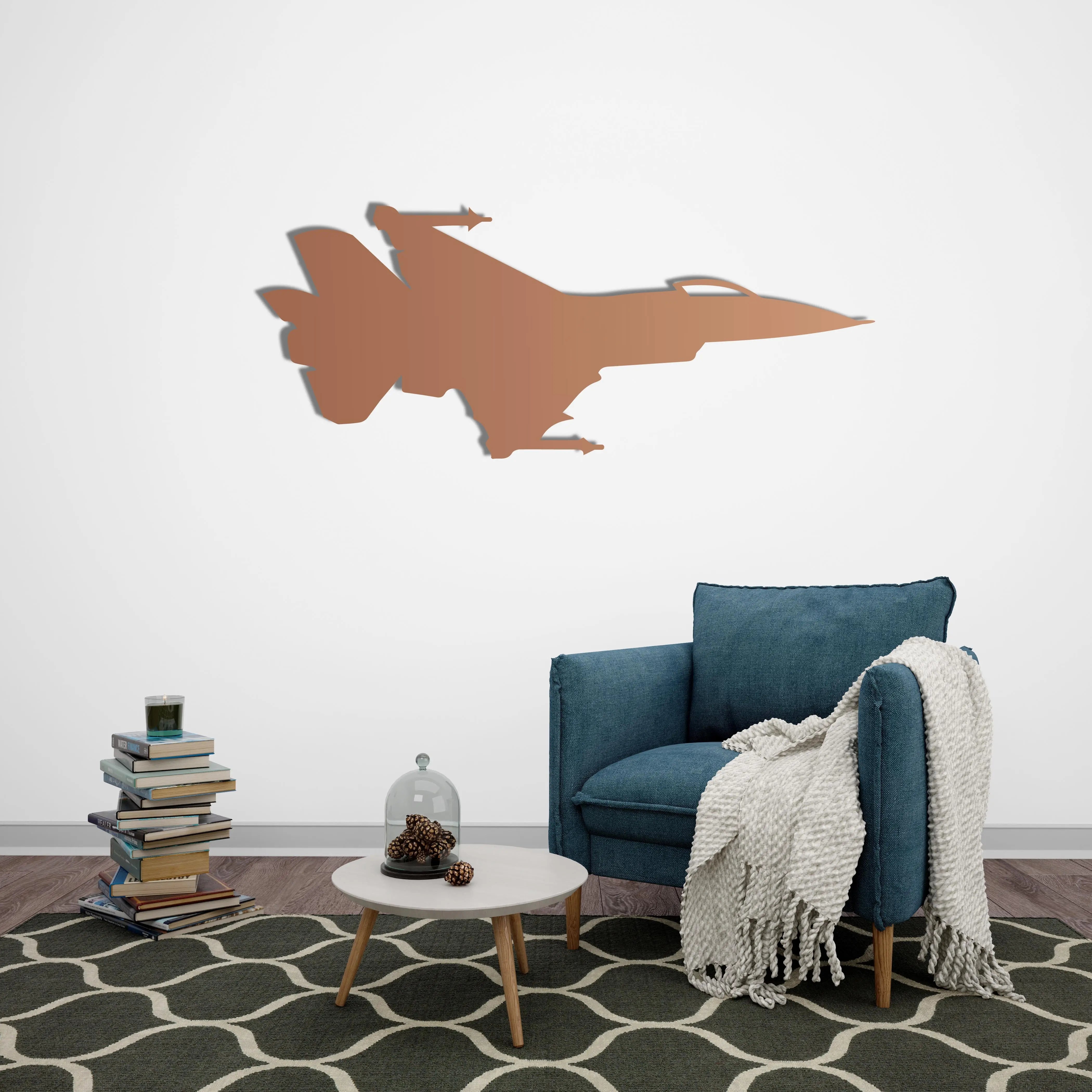 Jet Uçak – Metal Duvar Dekoru Laser Artique