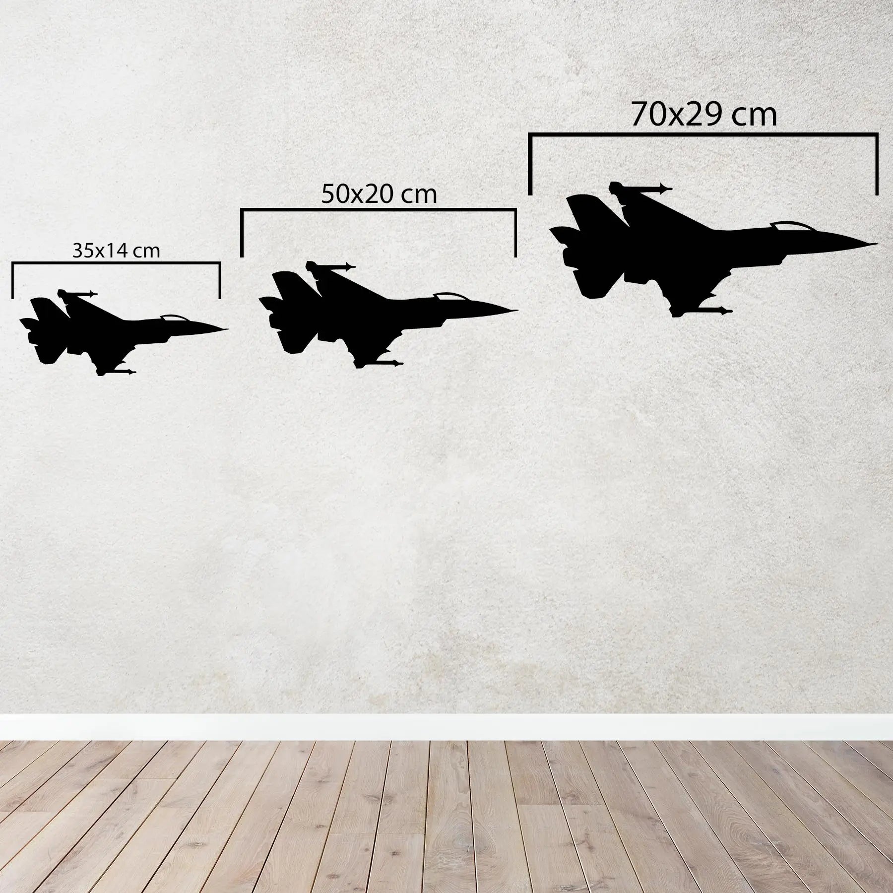 Jet Uçak – Metal Duvar Dekoru Laser Artique
