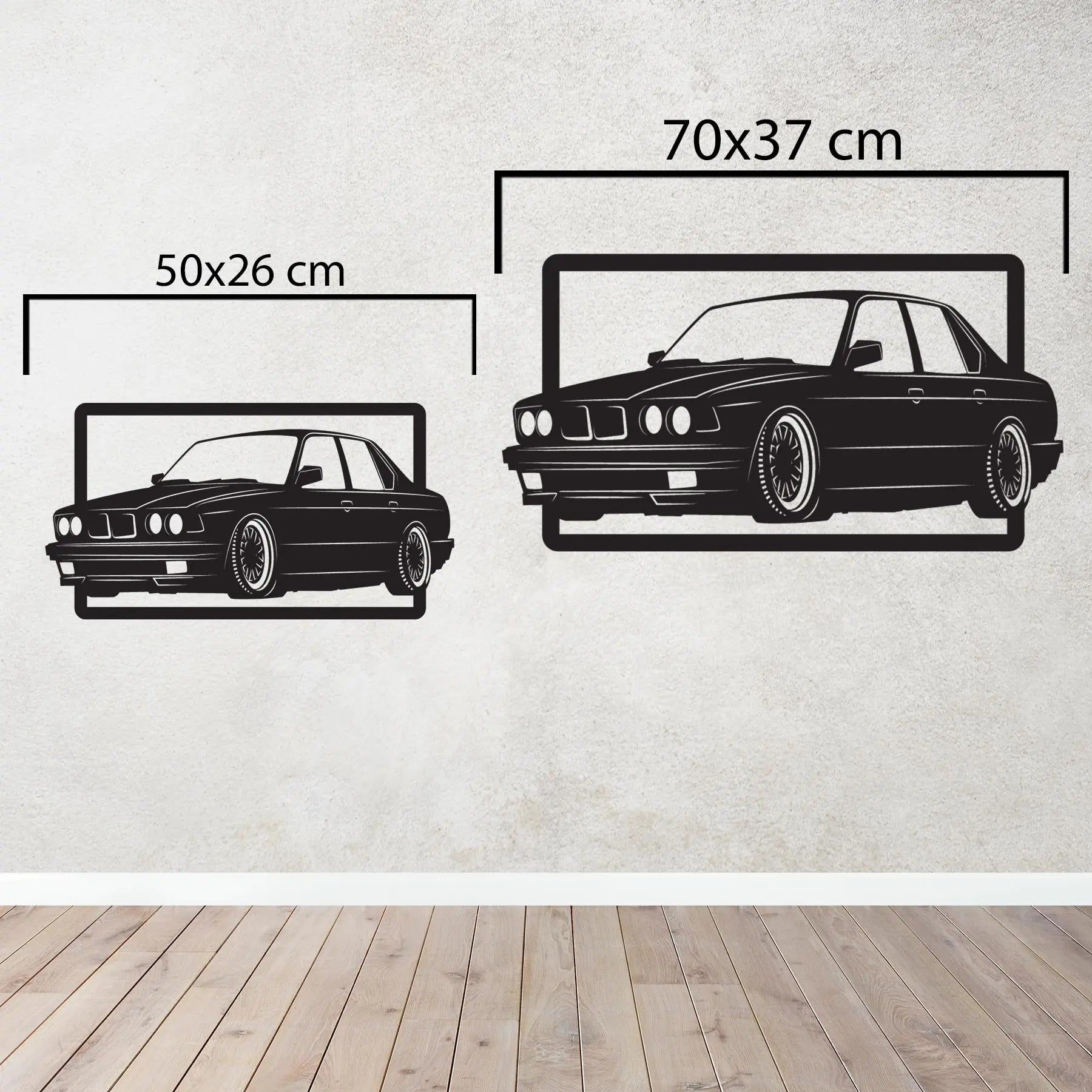 Klasik BMW E30 – Araba Metal Duvar Dekoru Laser Artique