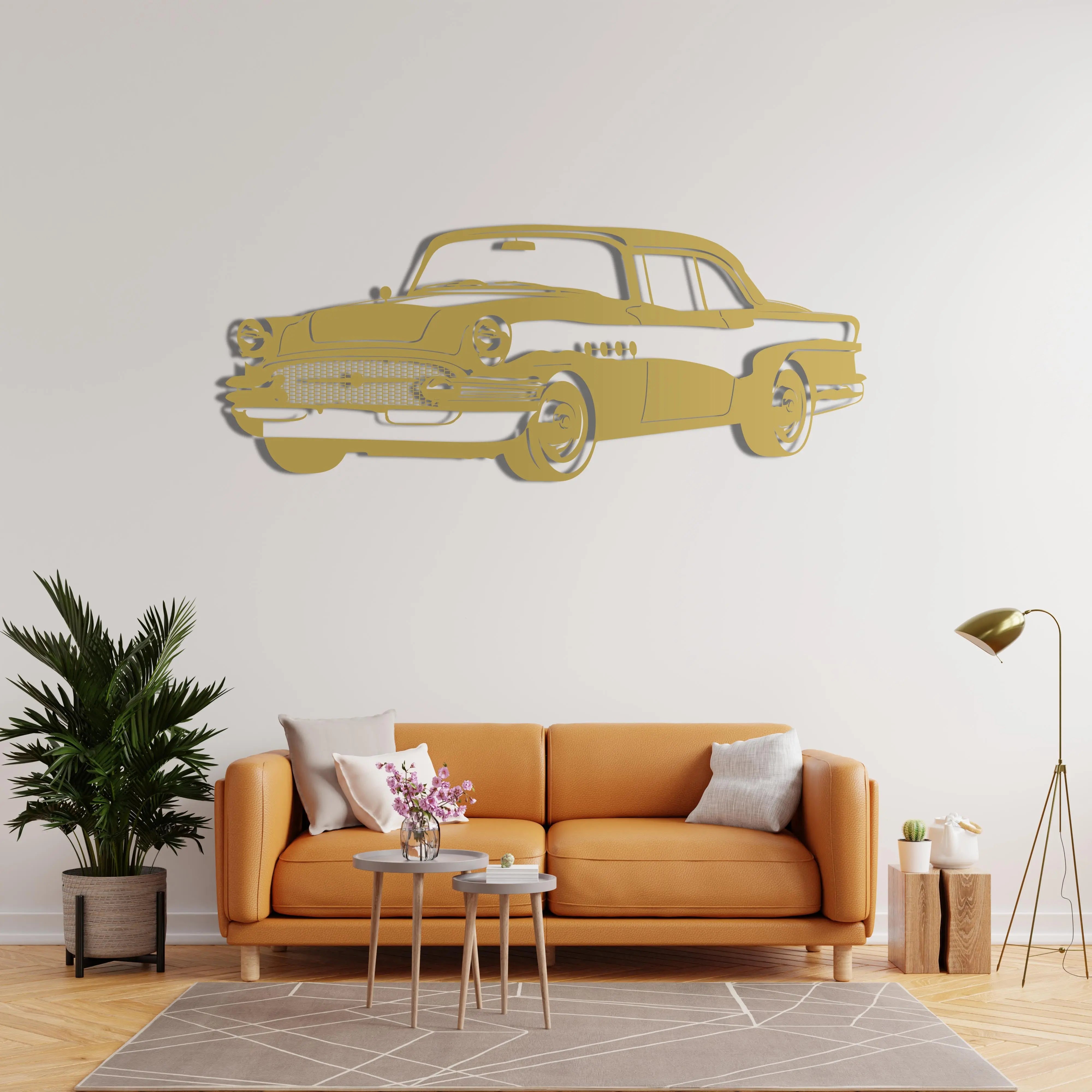 Klasik Amerikan Efsanesi – Araba Metal Duvar Dekoru Laser Artique