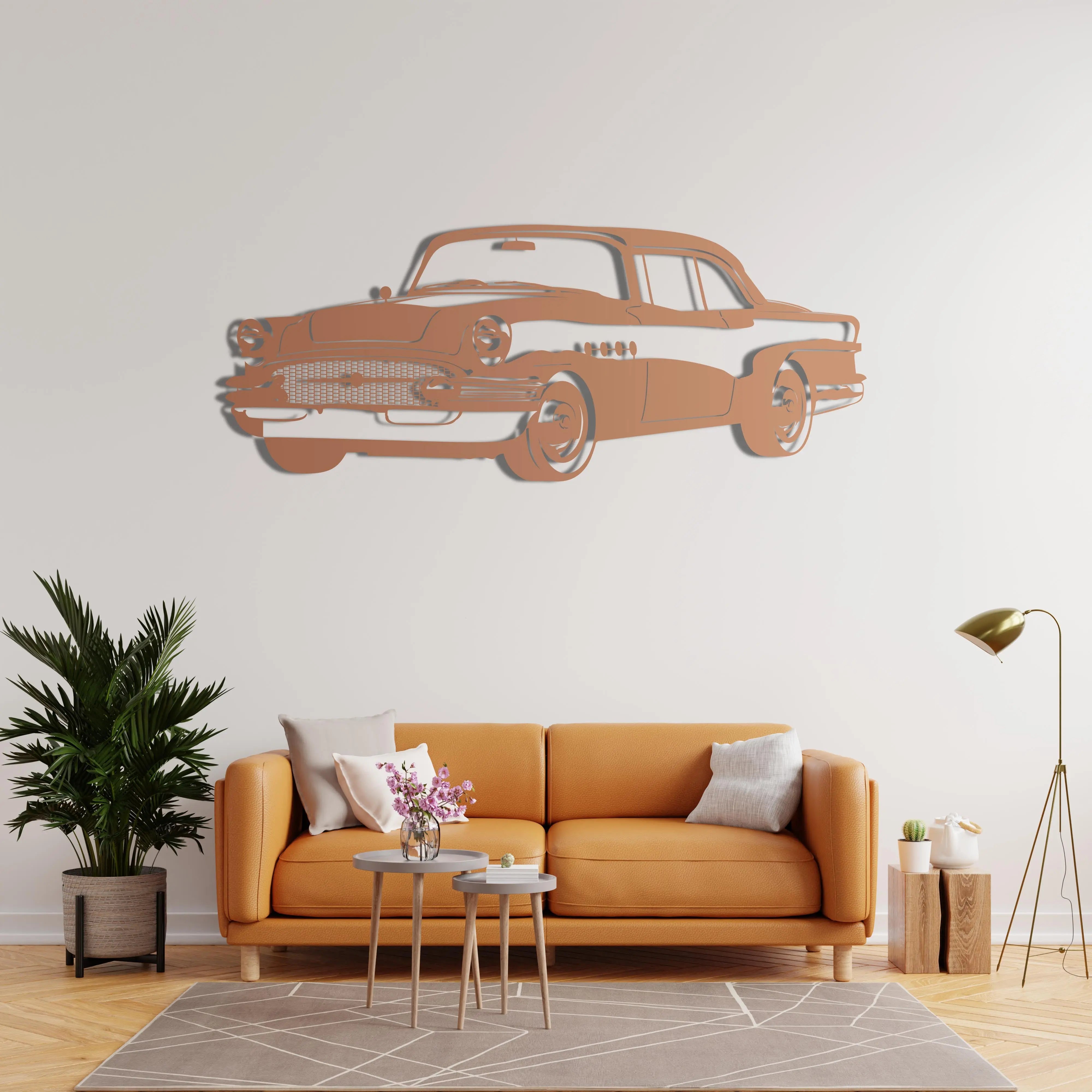 Klasik Amerikan Efsanesi – Araba Metal Duvar Dekoru Laser Artique