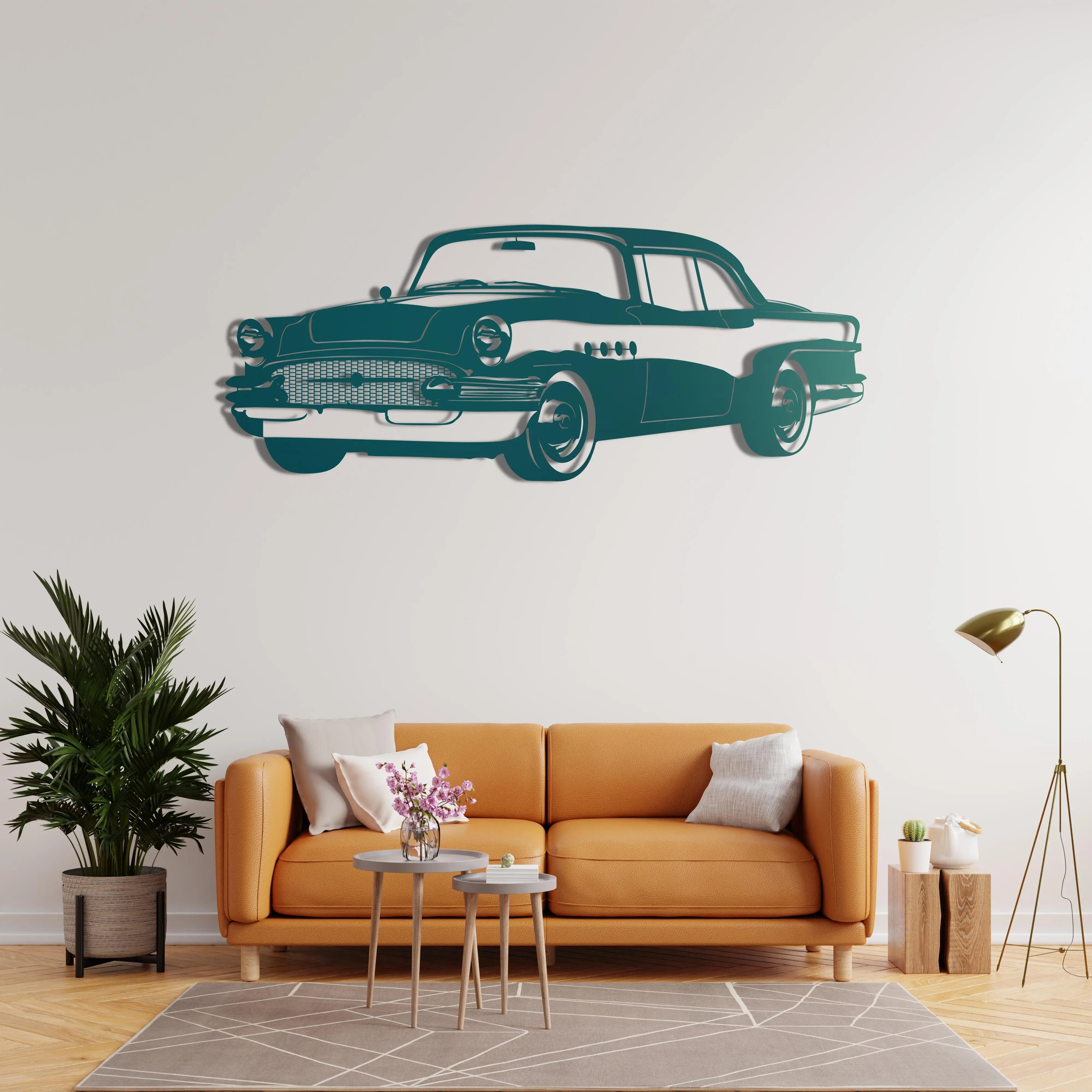 Klasik Amerikan Efsanesi – Araba Metal Duvar Dekoru Laser Artique