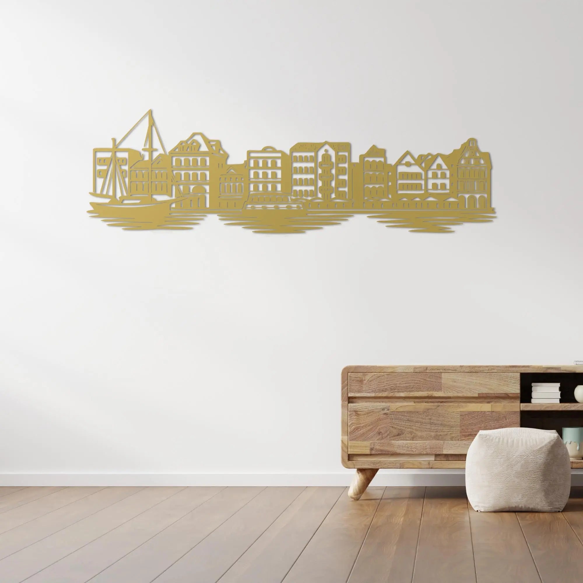 Sahil Kasabası – Metal Duvar Dekoru Laser Artique