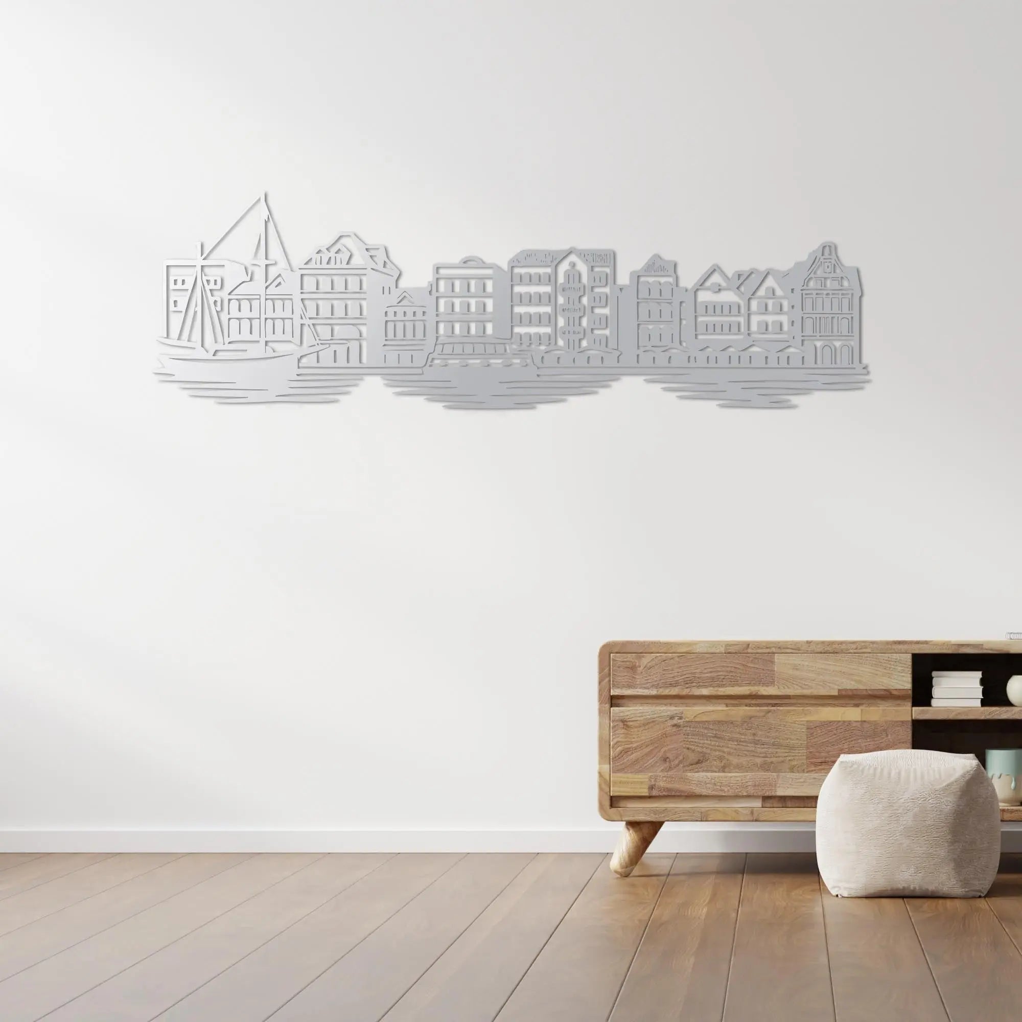 Sahil Kasabası – Metal Duvar Dekoru Laser Artique