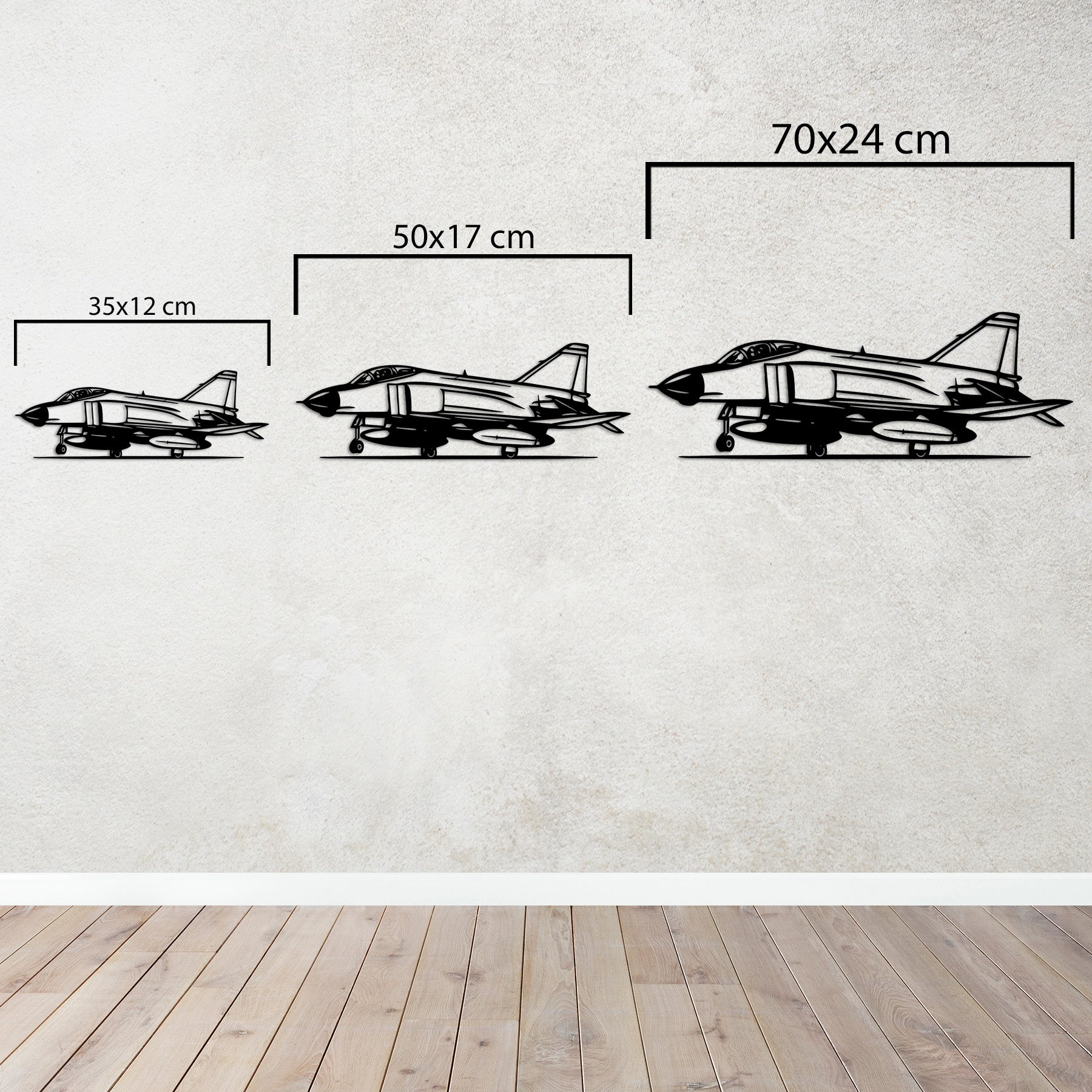 F-4 Phantom – Jet Uçak Metal Duvar Dekoru