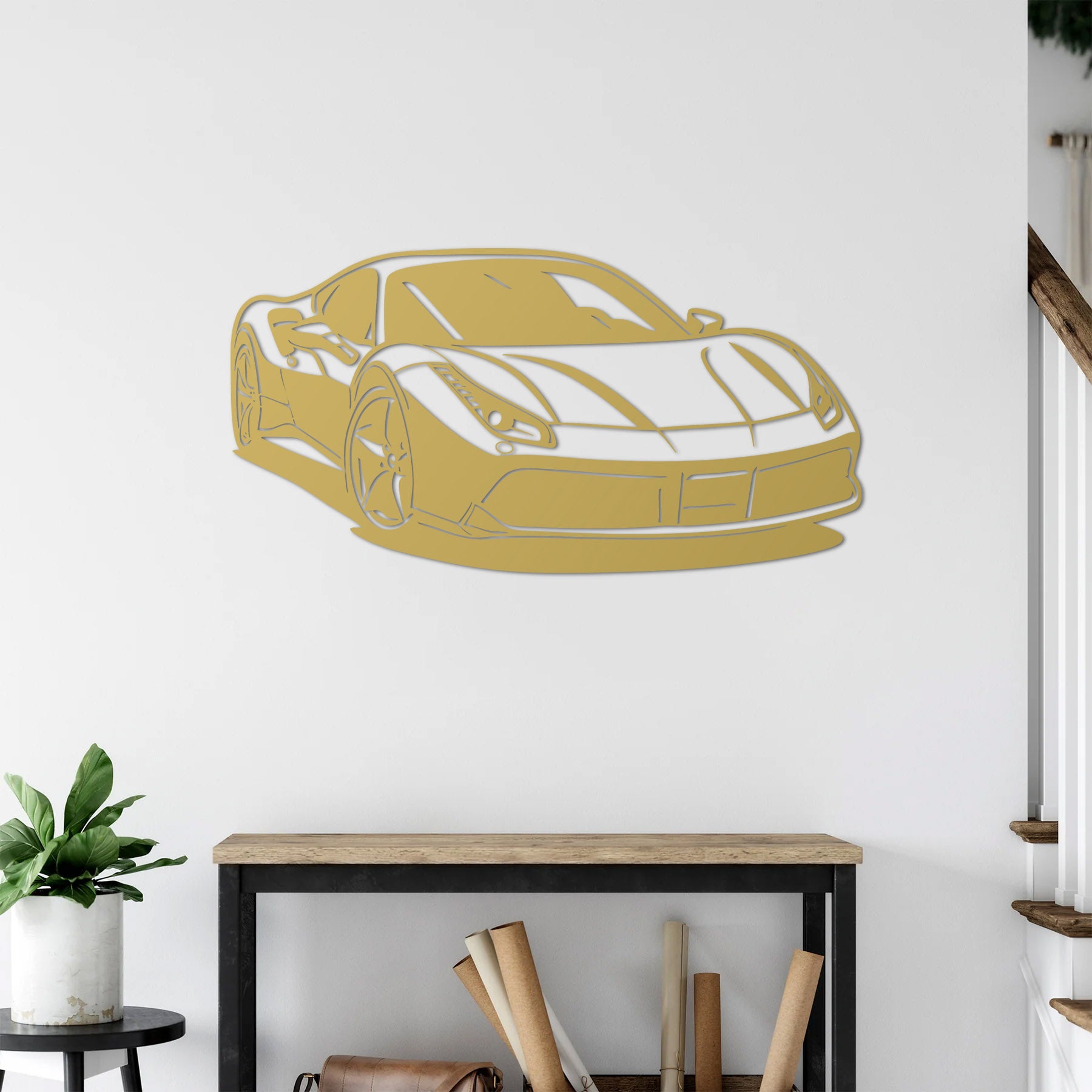 Ferrari 488 GTB – Araba Metal Duvar Dekoru Laser Artique