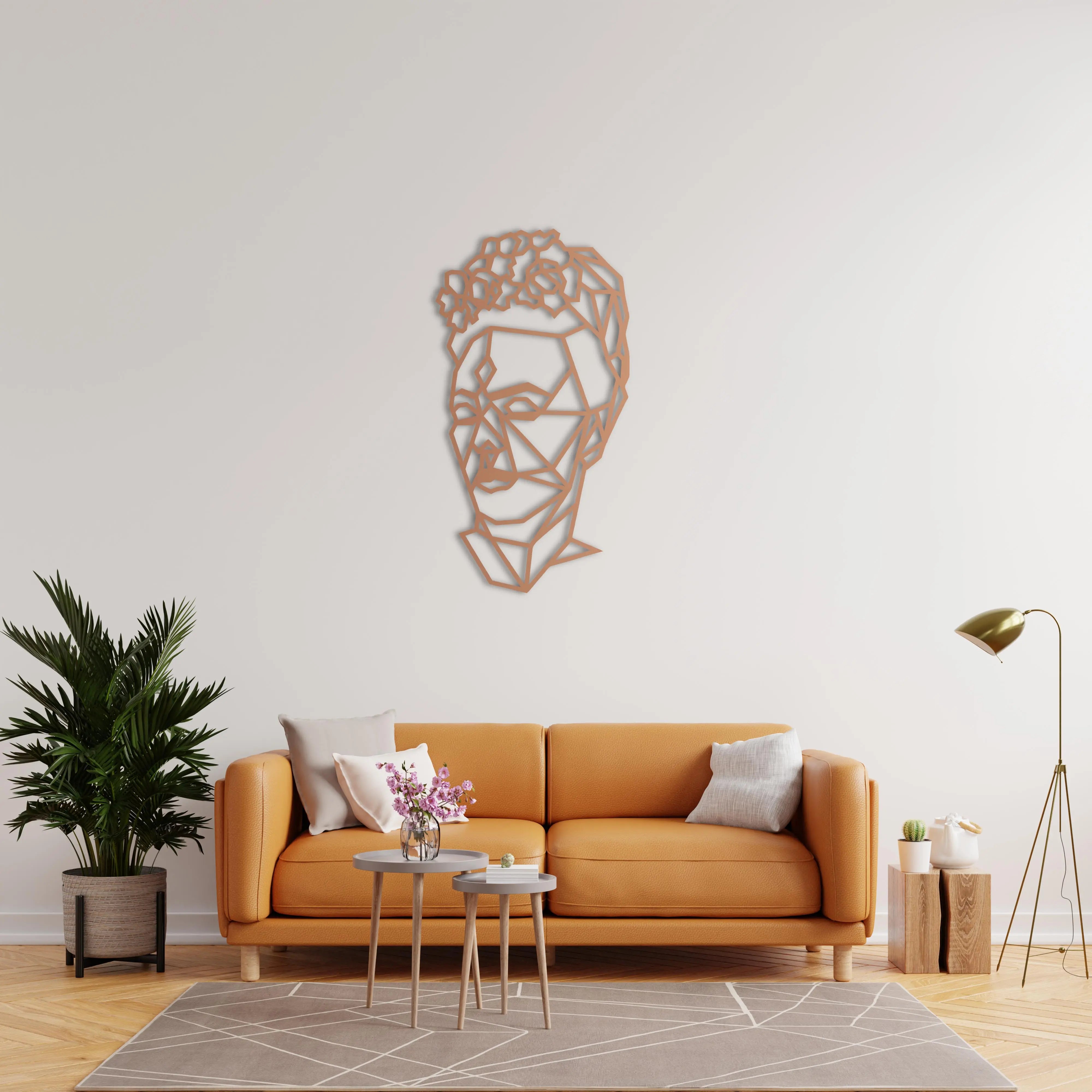 Kırılgan Gücün Portresi Frida Kahlo Metal Duvar Dekoru Laser Artique