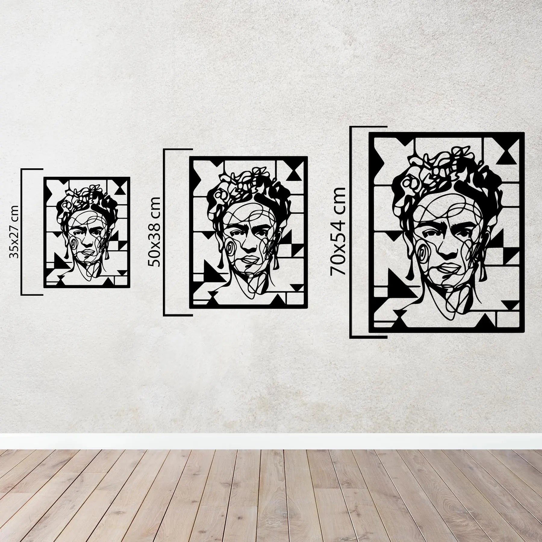 Sanatsal Frida Kahlo – Metal Duvar Dekoru Laser Artique