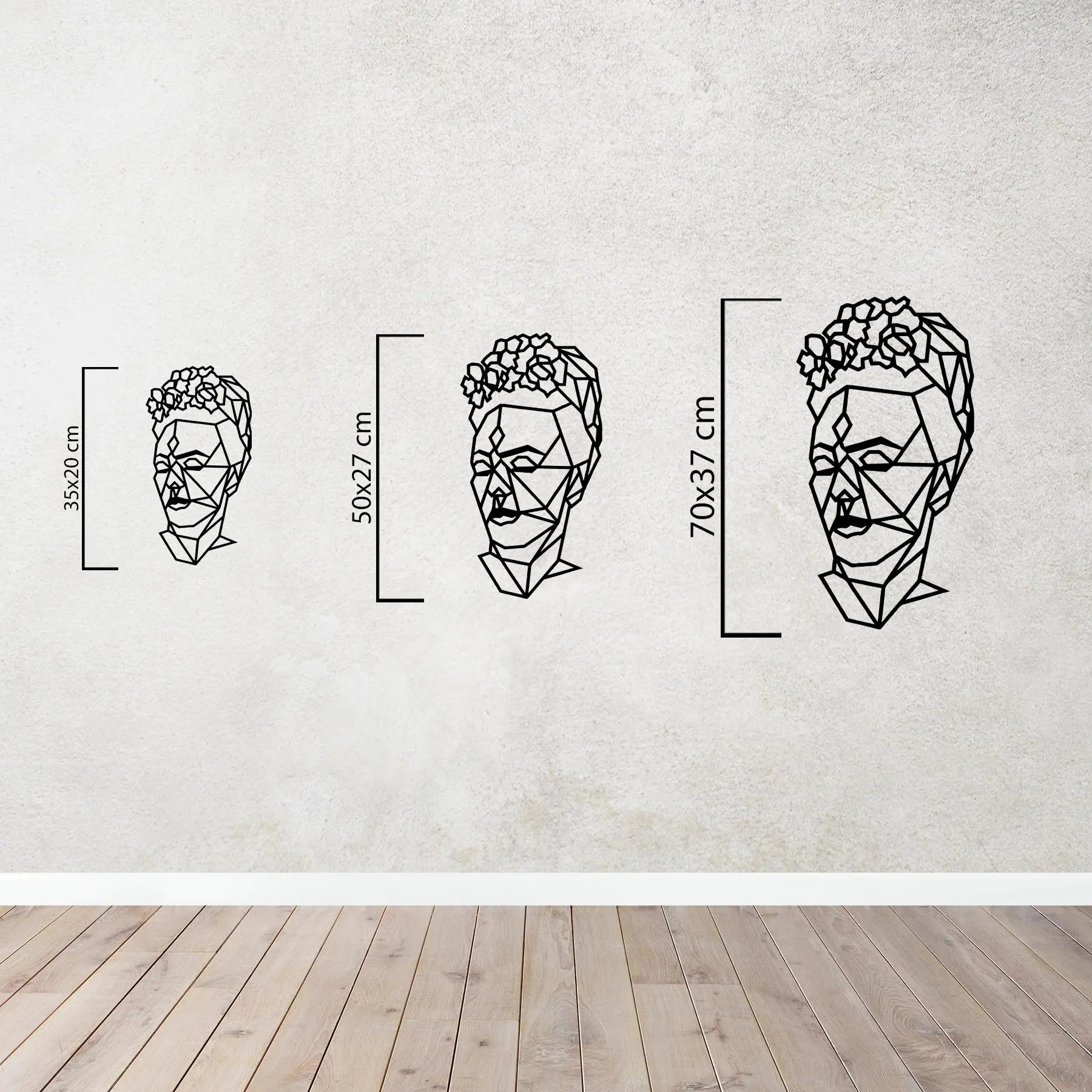 Kırılgan Gücün Portresi Frida Kahlo Metal Duvar Dekoru Laser Artique