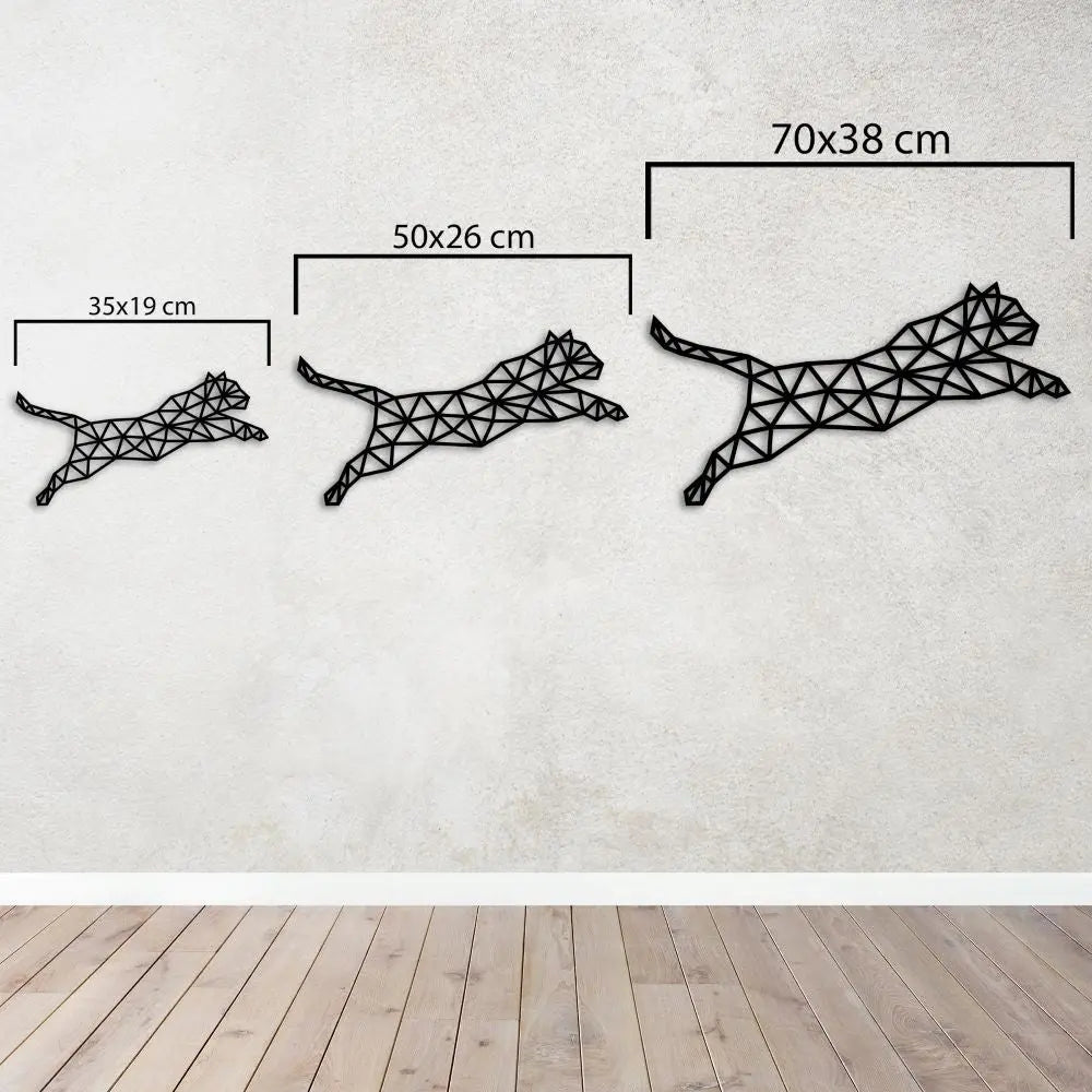 Geometrik Leopar Metal Duvar Dekoru Laser Artique