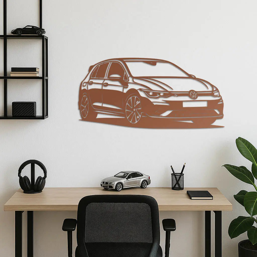 Volkswagen Golf R – Araba Metal Duvar Dekoru Laser Artique