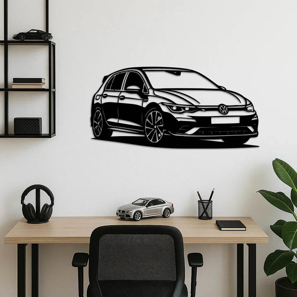 Volkswagen Golf R – Araba Metal Duvar Dekoru Laser Artique