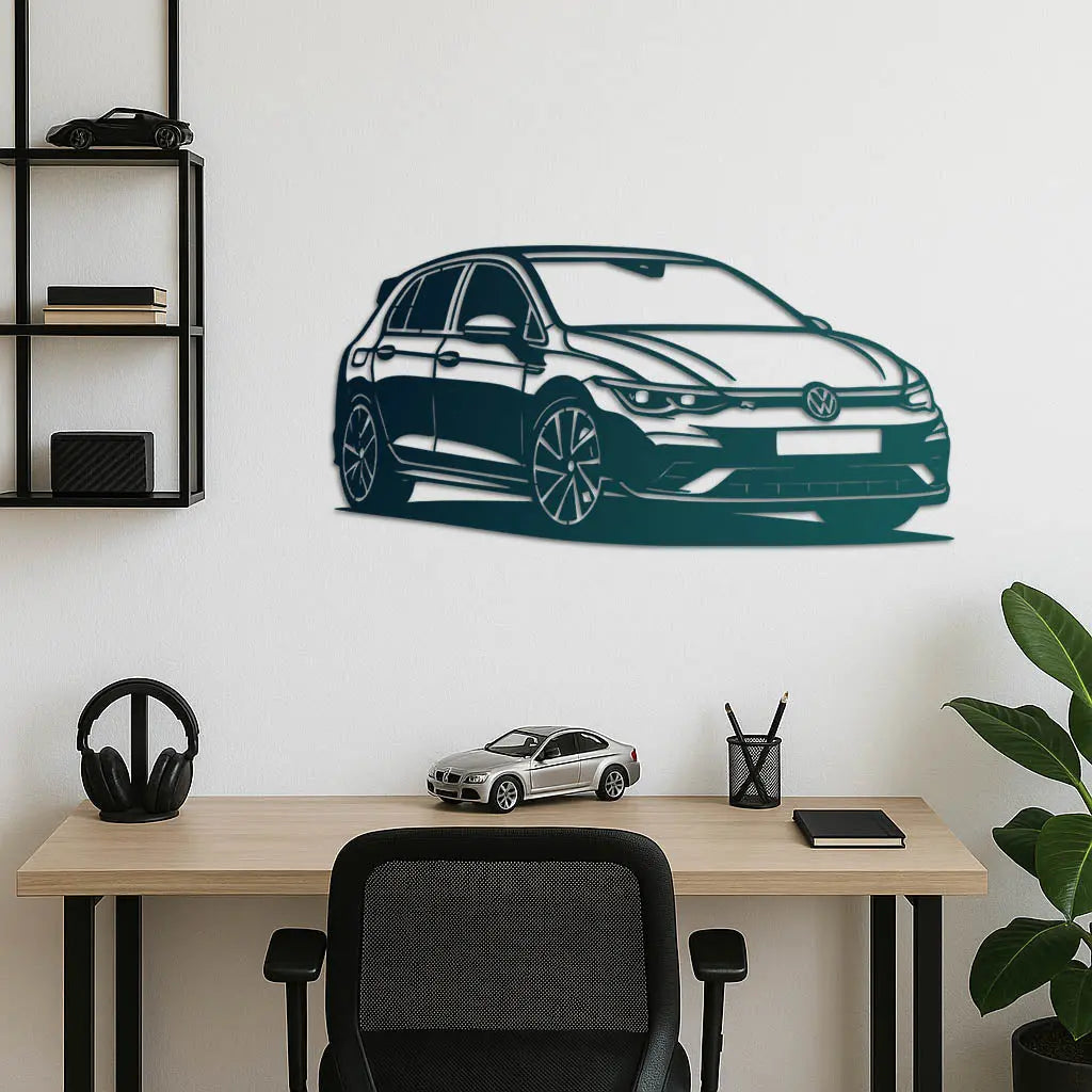 Volkswagen Golf R – Araba Metal Duvar Dekoru Laser Artique