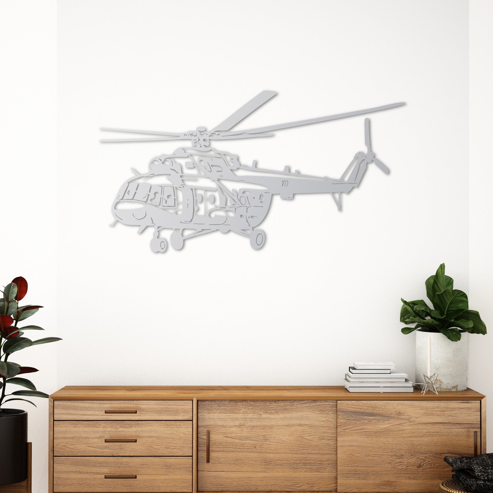 Mi-17 – Askeri Helikopter Metal Duvar Dekoru