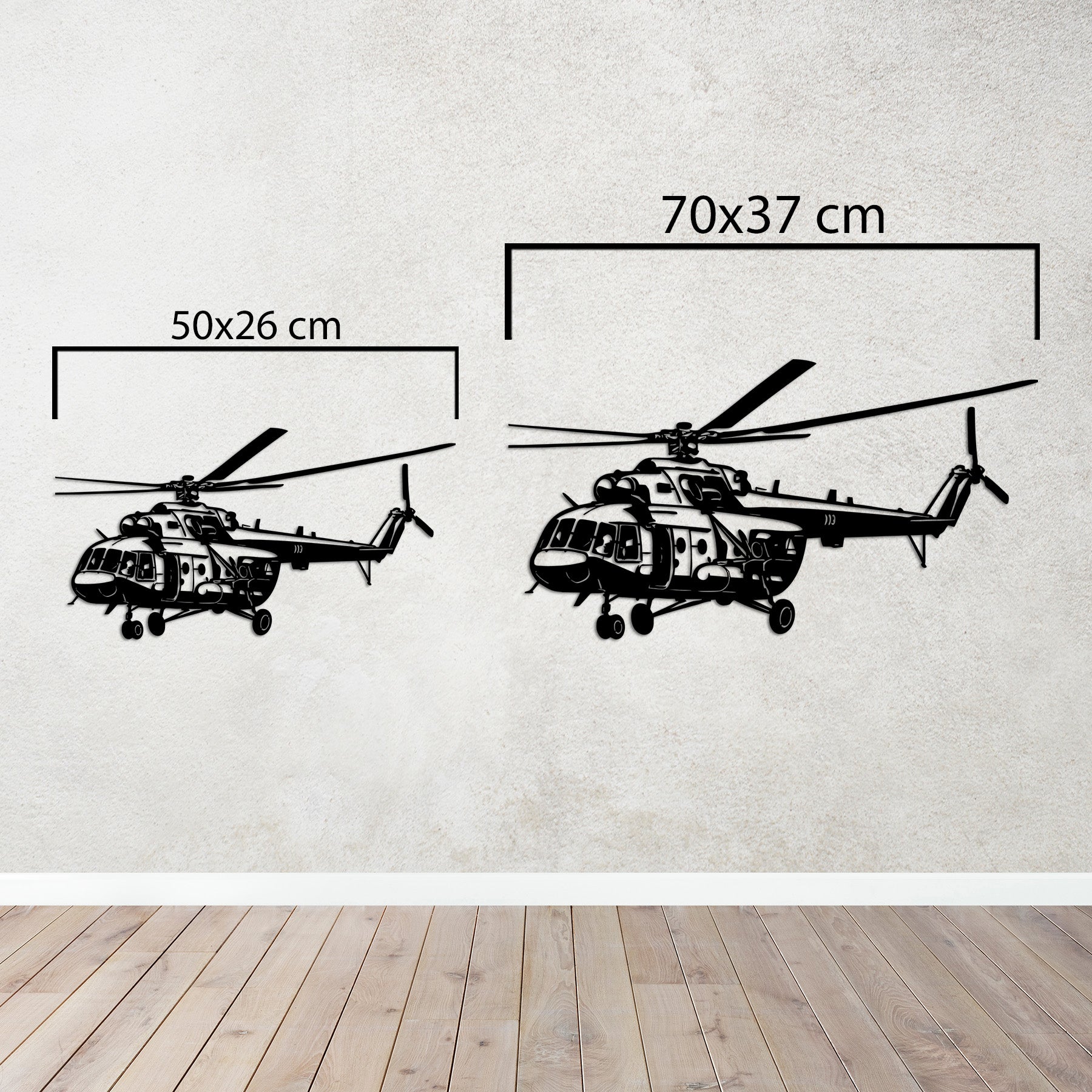 Mi-17 – Askeri Helikopter Metal Duvar Dekoru