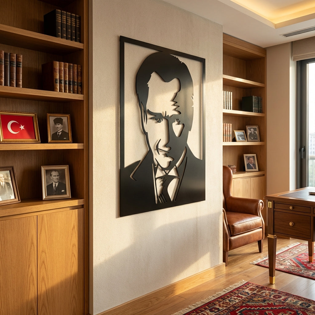 Mustafa Kemal Atatürk Metal Duvar Dekoru