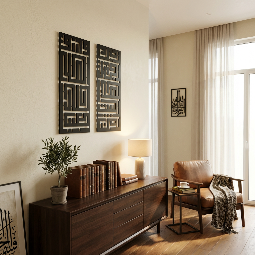 Kufi Bereket – İslami Metal Duvar Dekoru