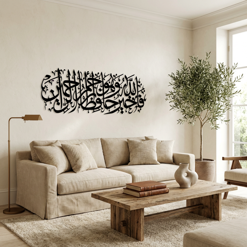 Yusuf Suresi 12/64 – İslami Metal Duvar Dekoru