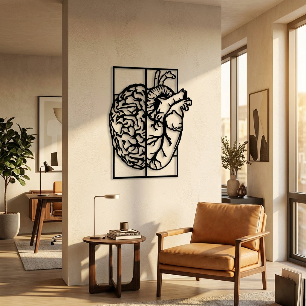 Düşünce ve Duygu Metal Duvar Dekoru