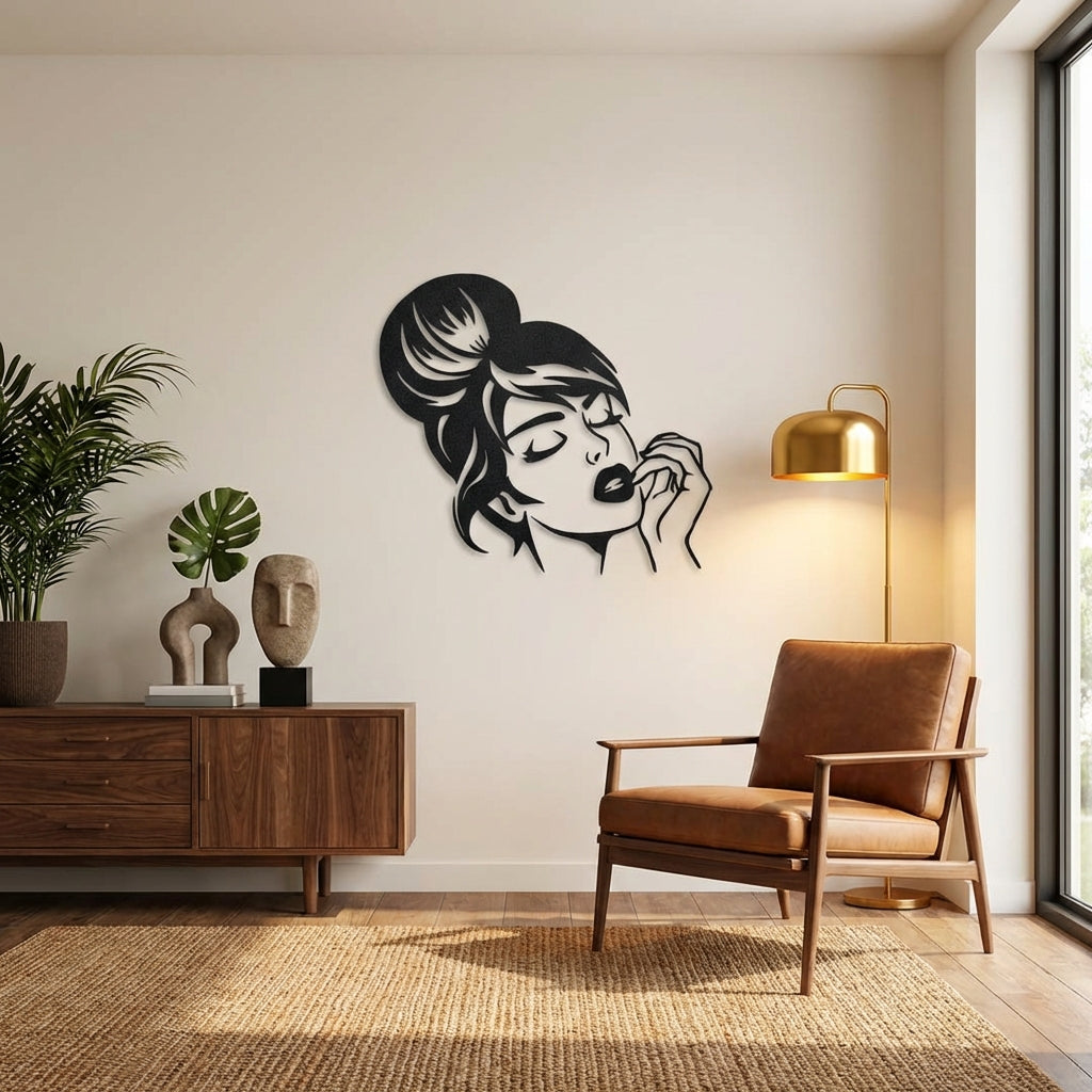 Gizemli Bakış Metal Duvar Dekoru