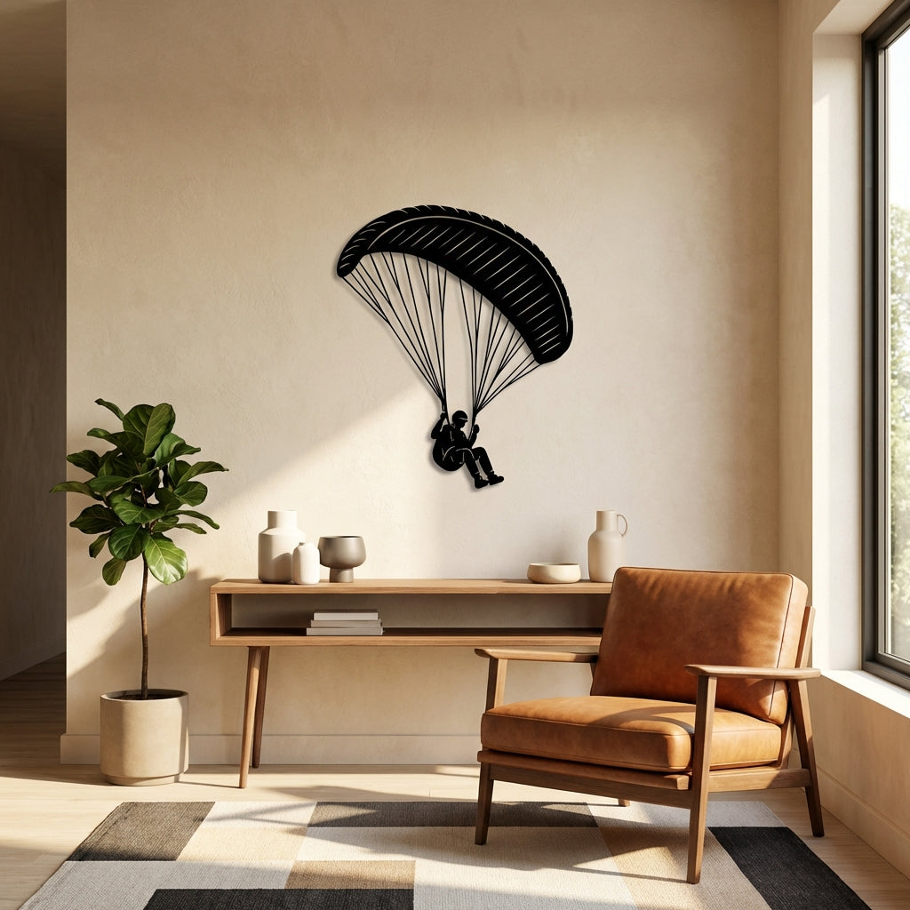 Gökyüzü Özgürlüğü – Yamaç Paraşütü Metal Duvar Dekoru