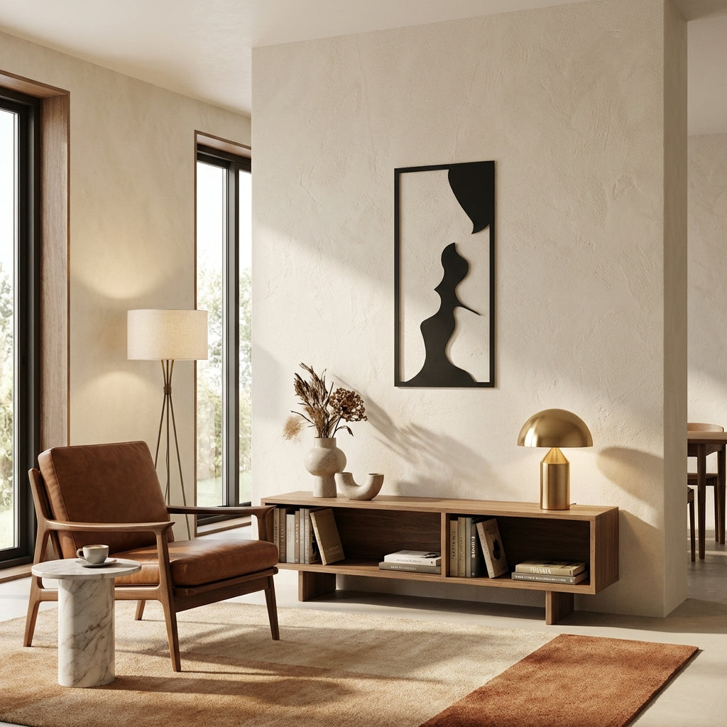 Öpücüğün Gölgesi Metal Duvar Dekoru