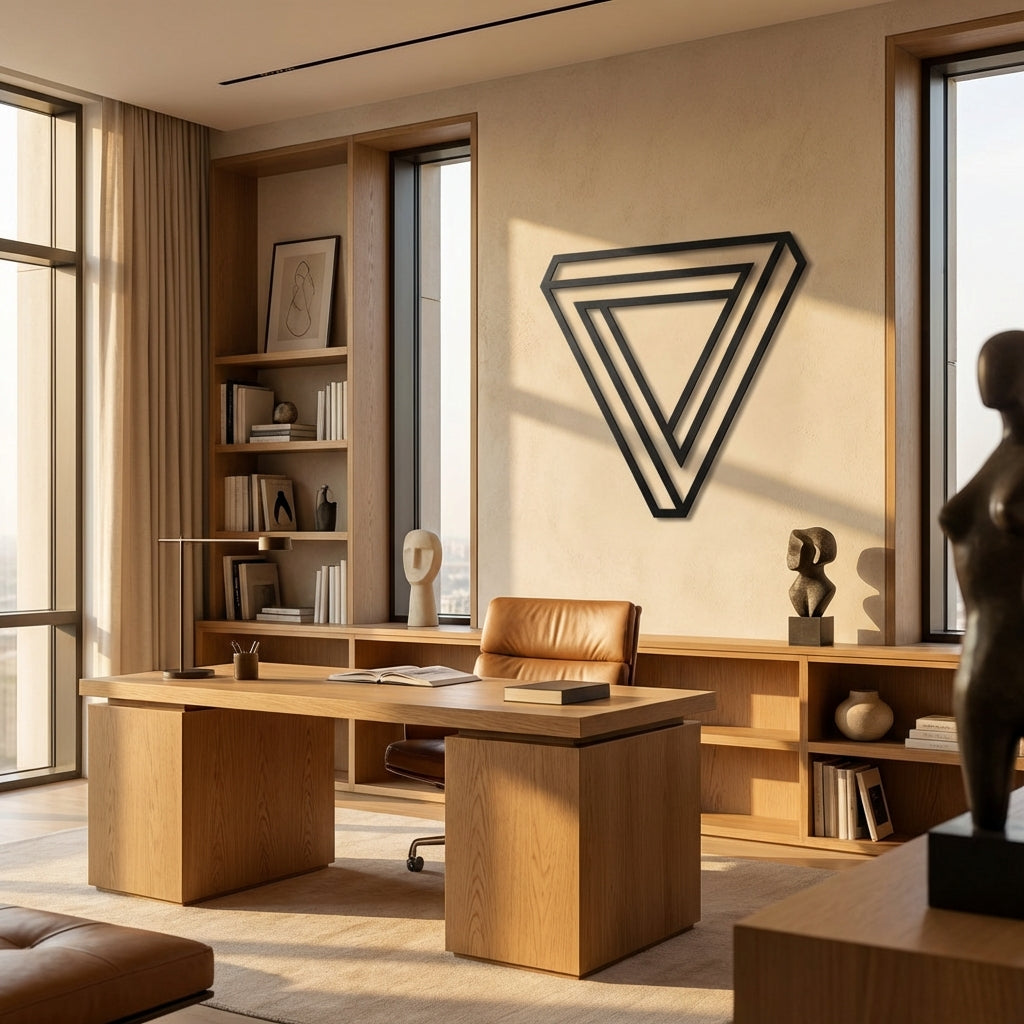 Sonsuzluk Üçgeni Metal Duvar Dekoru