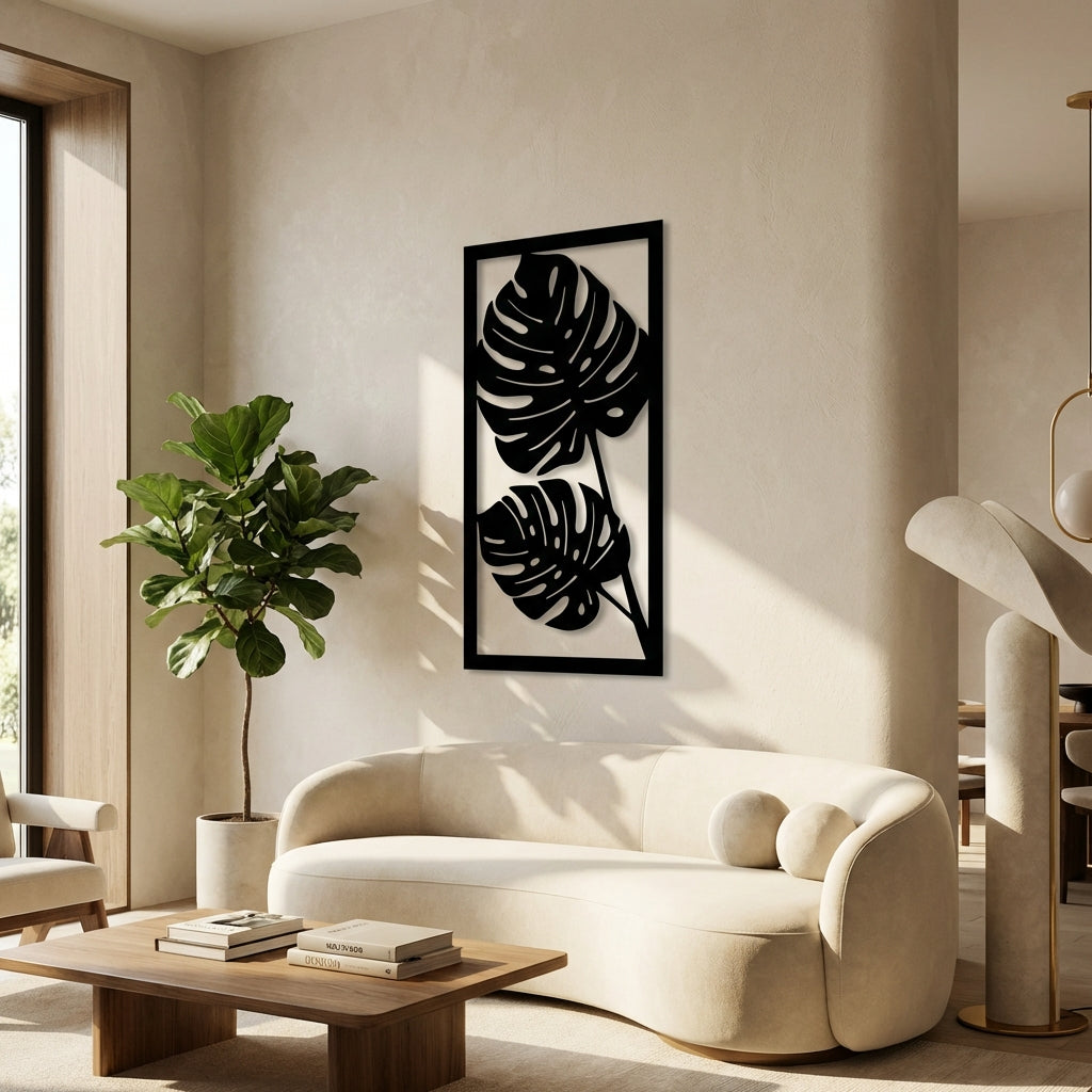 Tropikal Sessizlik Metal Duvar Dekoru