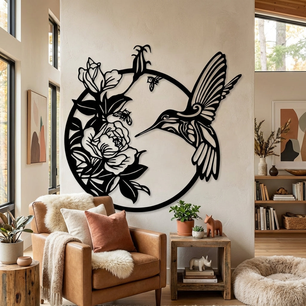 Baharın Elçisi Kuş Metal Duvar Dekoru