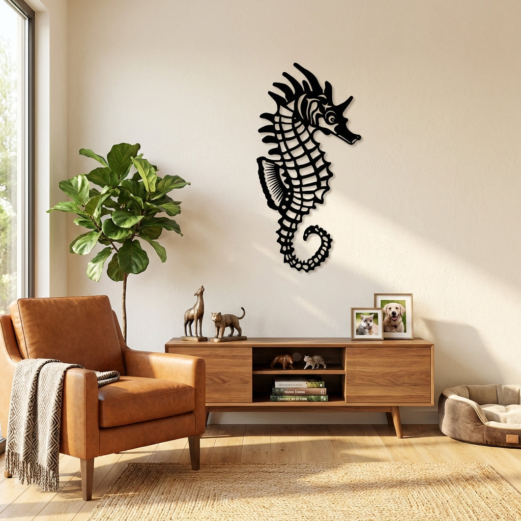 Denizlerin Gizemi Denizatı Metal Duvar Dekoru