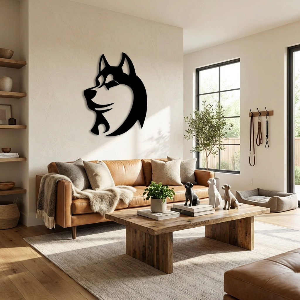 Husky Ruhu Metal Duvar Dekoru