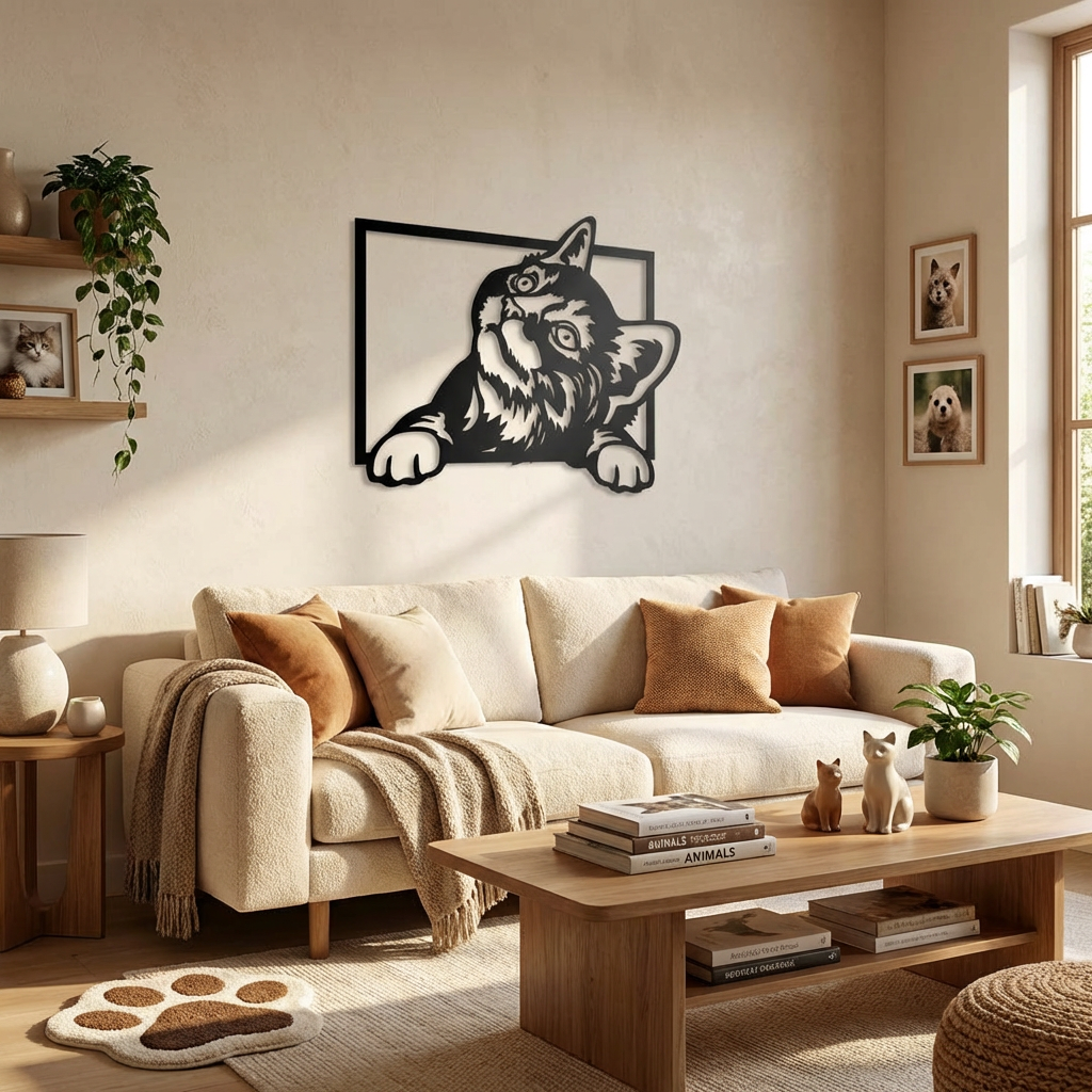 Yaramaz Kedi Metal Duvar Dekoru