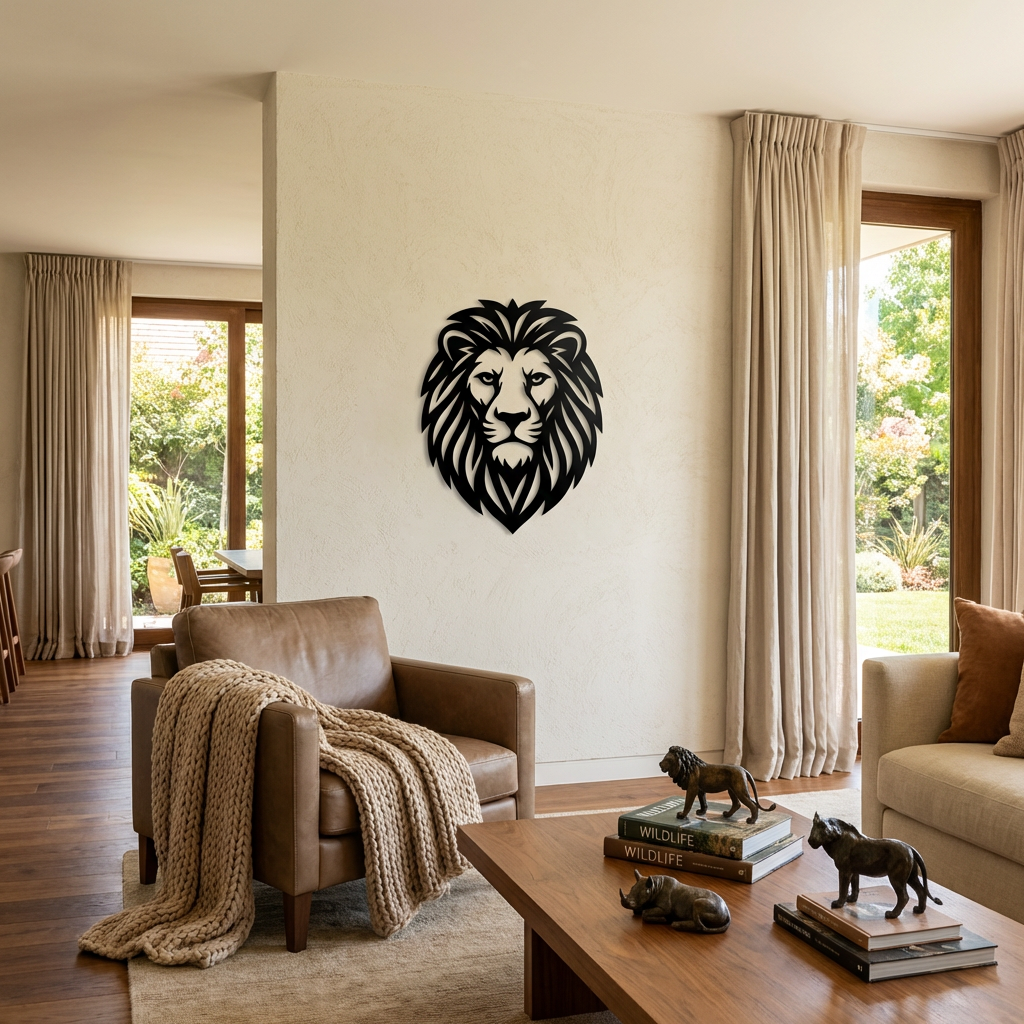 Ormanın Efendisi – Aslan Metal Duvar Dekoru