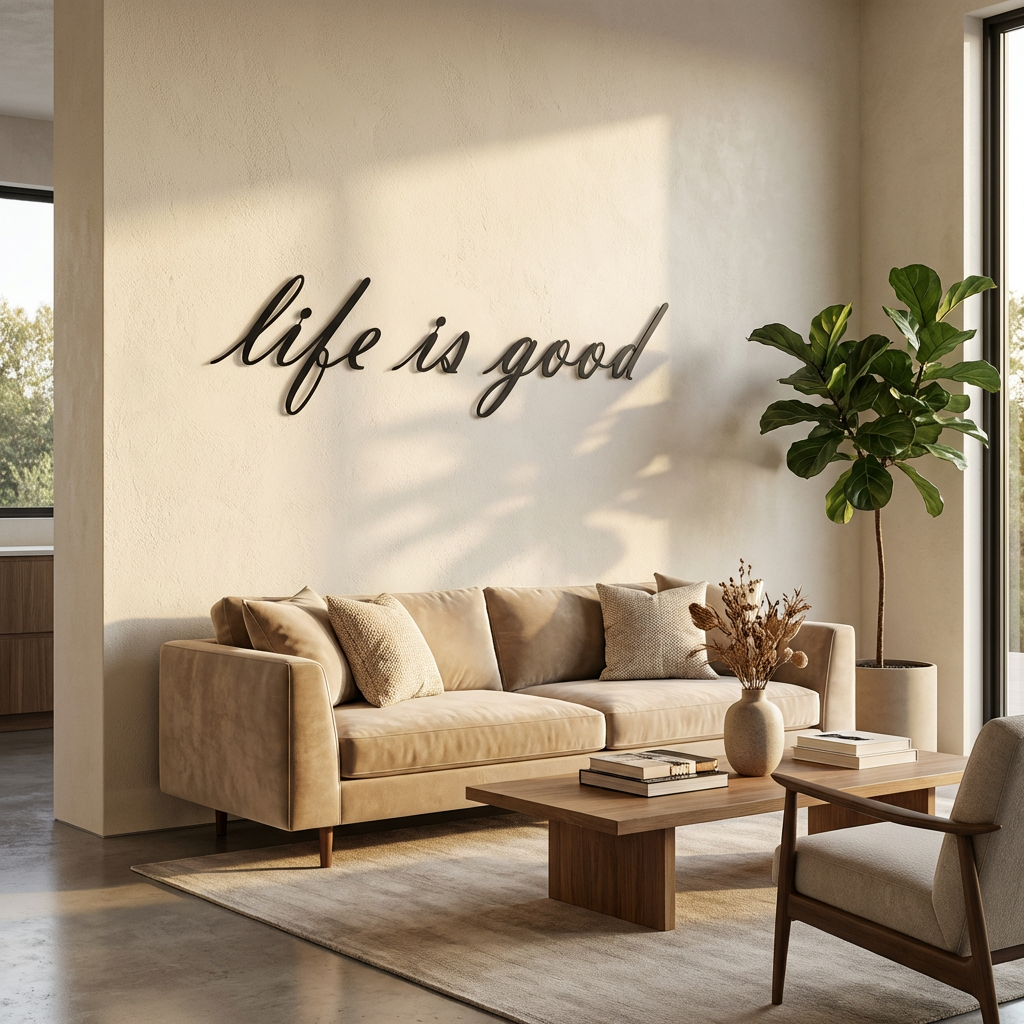 Life is Good Metal Duvar Yazısı